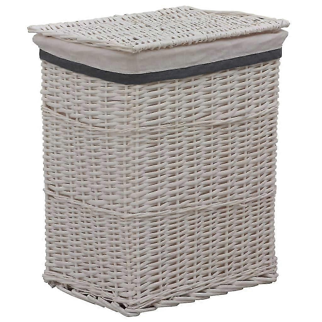 Stackable Laundry Basket White Willow
