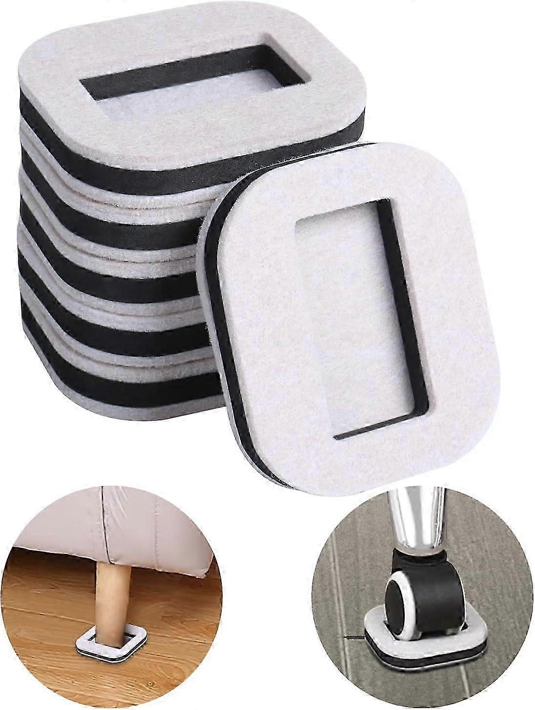 Felt Furniture Coasters and Caster Cups for Protecting Hardwood Floors from Scratches