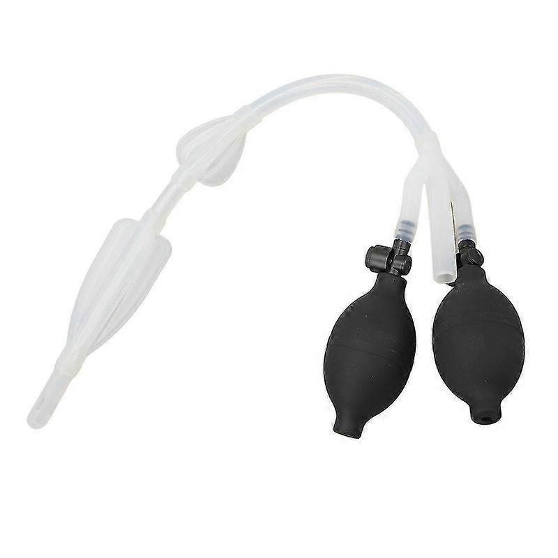 Silicone Enema Douche Bulb Dual Side Openings Elastic Inflatable Double Bulb Flushing System for Health Care-Good-Good