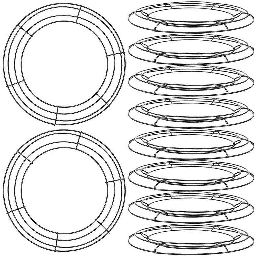 Metal Wreath Frame 20 Pcs Round Wreath Rings Suitable For DIY Craft Users 30X30CM Black Decoration Tool