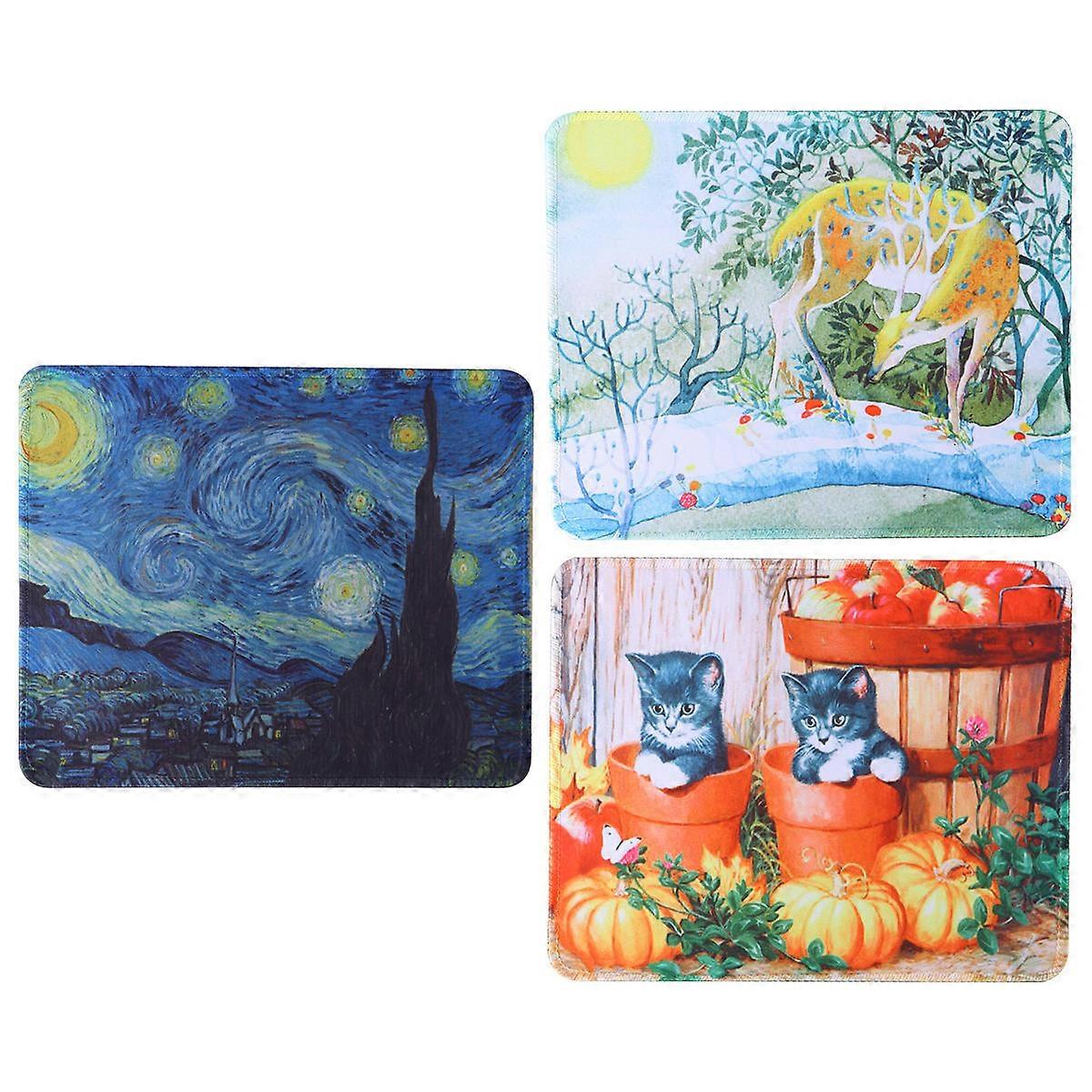 Gaming Mouse Mat For Laptop Home Office Assorted Color Square 6 Pcs