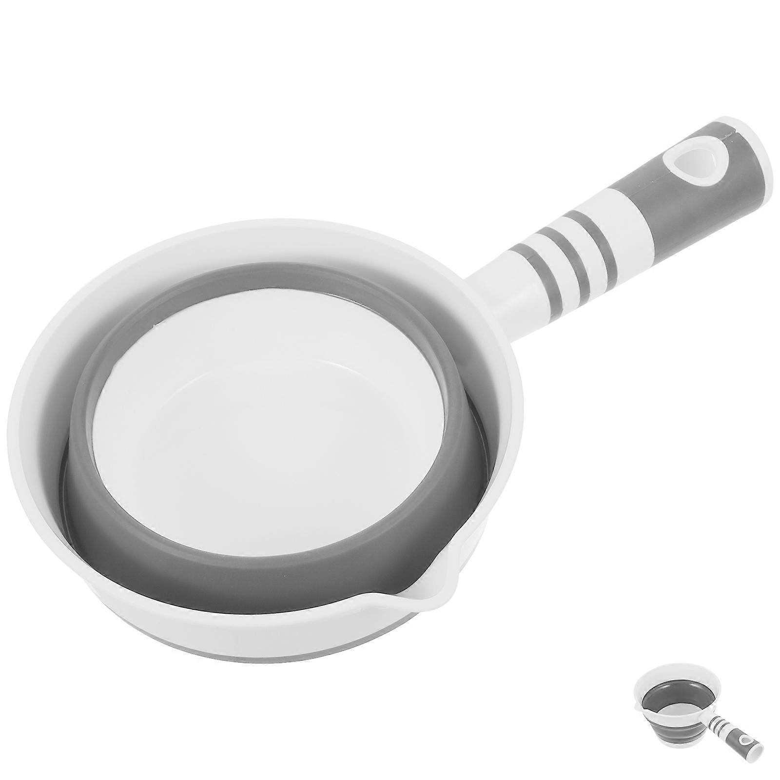 Foldable Water Ladle Kitchen for Easy Use 2Pcs Grey Plastic Scoop