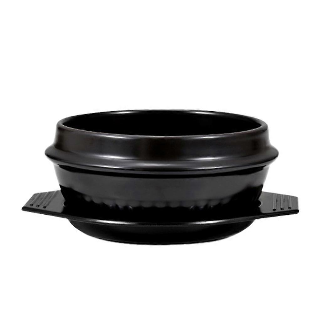 Black Ceramic Cooking Pot for Kitchen Use 2Pcs Casserole Set