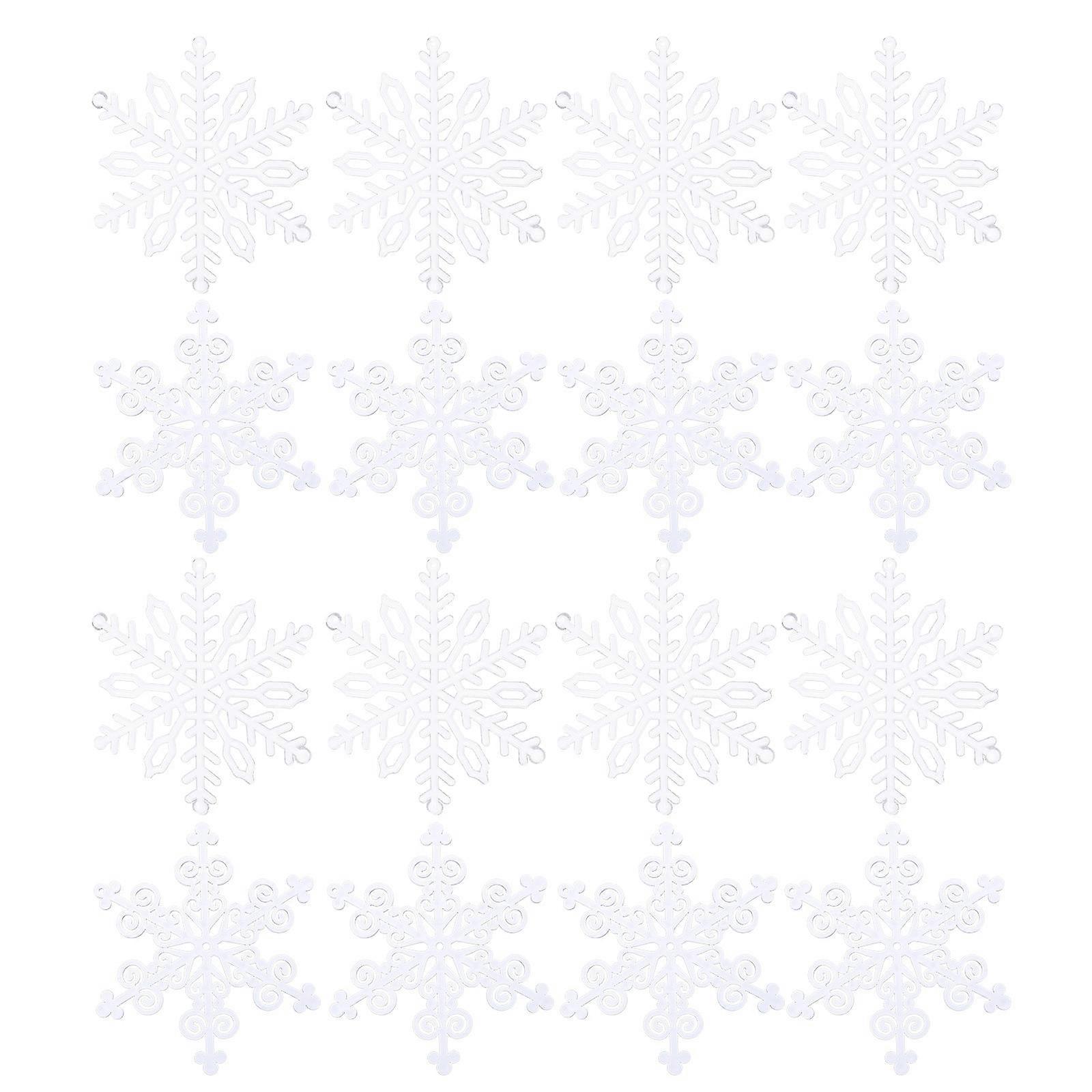 DIY Snowflake Accessories 120Pcs White Snowflake Adornment for Decor Use with Materials