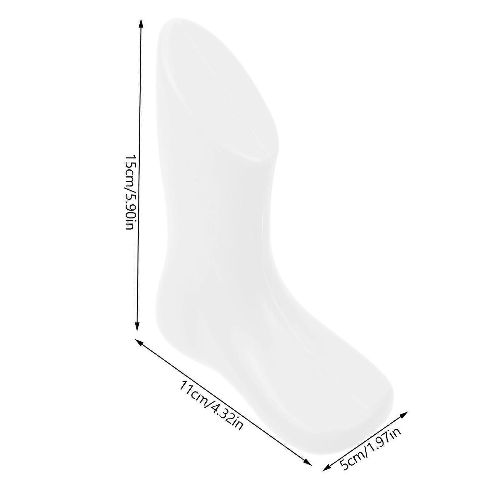 Foot Model For Display 4Pcs White Plastic Sock Display Holder For Retail Use Simple Design