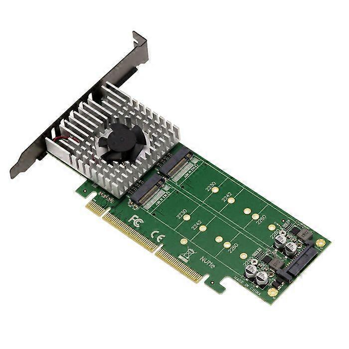 KALEA-INFORMATIQUE PCIe 3.0 16x Dual-Face Controller Card for 4 M2 SSDs ASM2824 Chipset