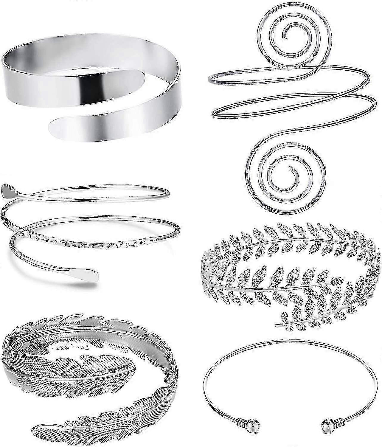 2025 6 Pcs Arm Cuffs, Upper Arm With Cuff Bracelets,adjustable Armband Set