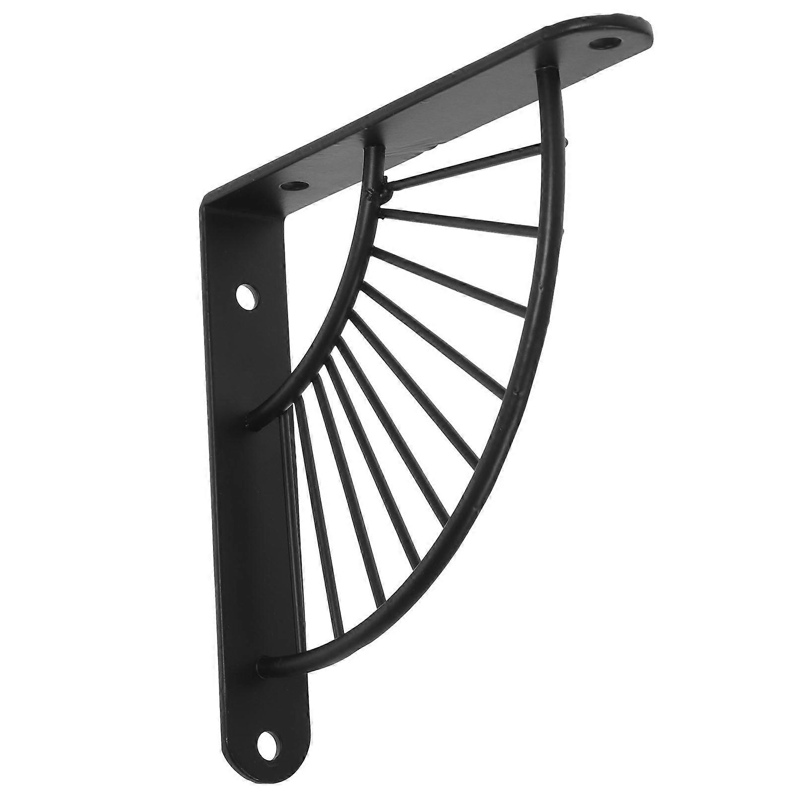 Supports d'étagères murales noirs, supports d'étagères flottants pour rangement, 5 ensembles