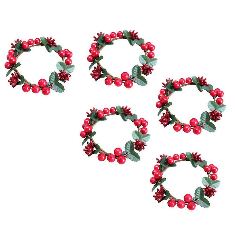 Christmas Tree Decor Candlestick Ornament for Decoration 5Pcs