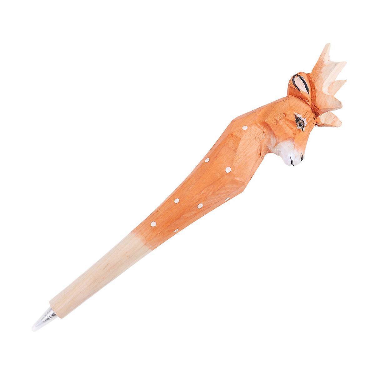 Handmade Ballpoint Pen Sika Deer Shaped for Little Boys Assorted Color Pen Core Changing 1Set
