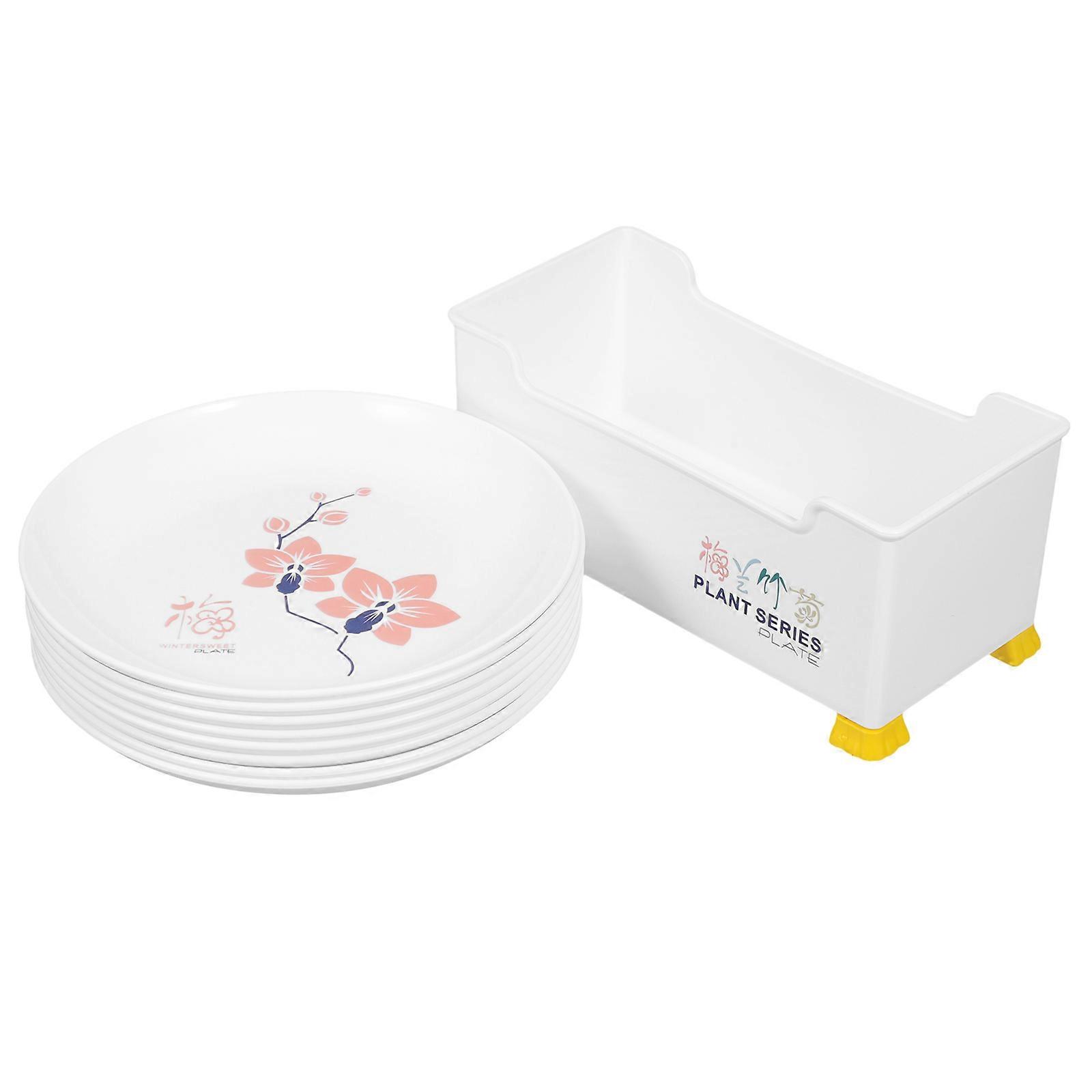 Food Serving Plate Multi-Function Plate for 4Sets Dinner Plates