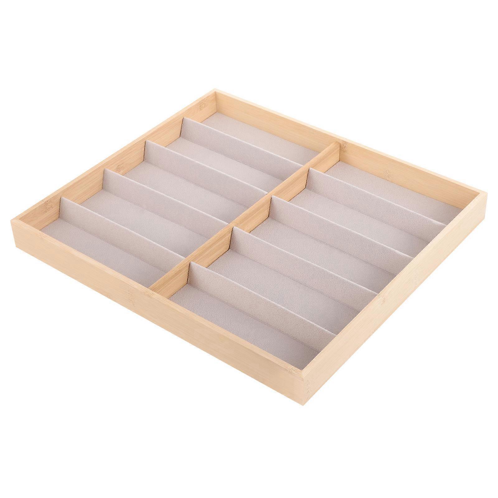 Sunglasses Storage Organizer Bamboo Display Stand for Storage 4Pcs