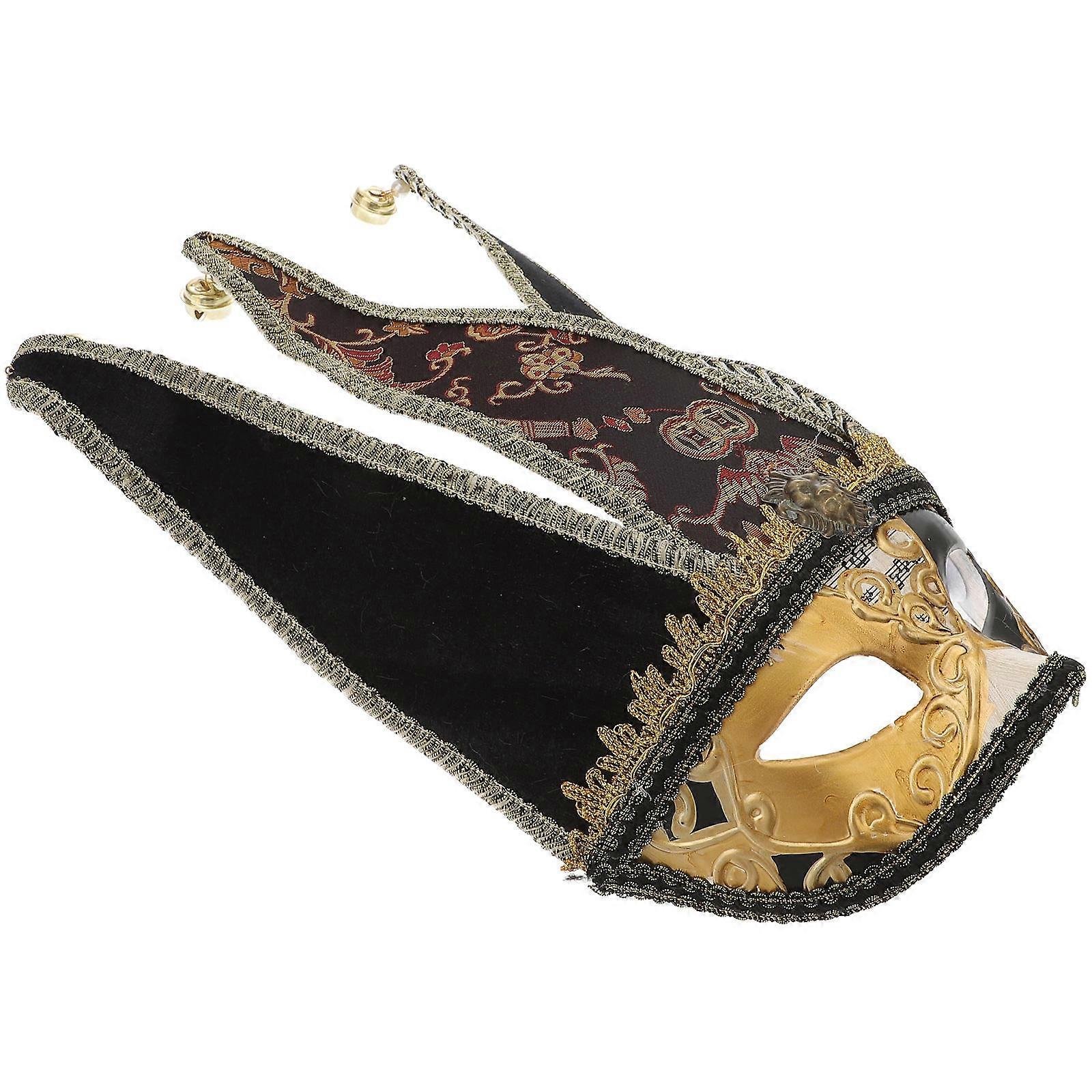 Masquerade Mask for Fancy Ball Party 2Pcs Black Set