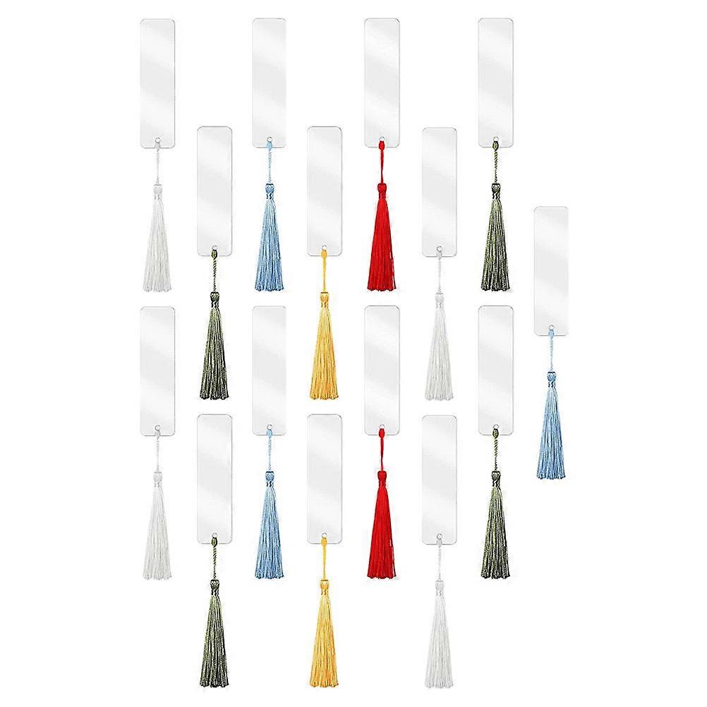 Clear Bookmarks For Crafting Rectangular Shape Page Marker For Readers As Shown 12X3.2cm 15 Sets