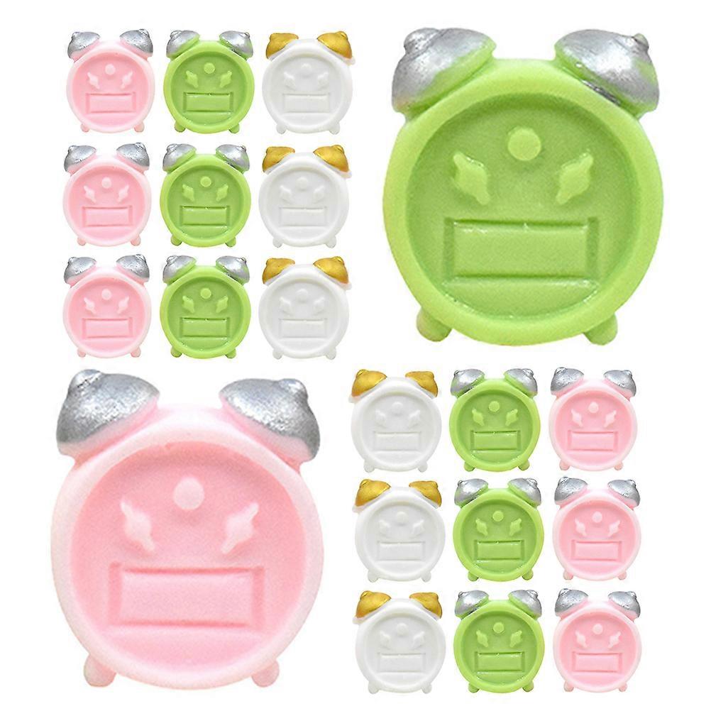 Mini Clock Decor Round Pretend Play Toy Props For Hobbyists Miniature Design Durable And Realistic 30Pcs