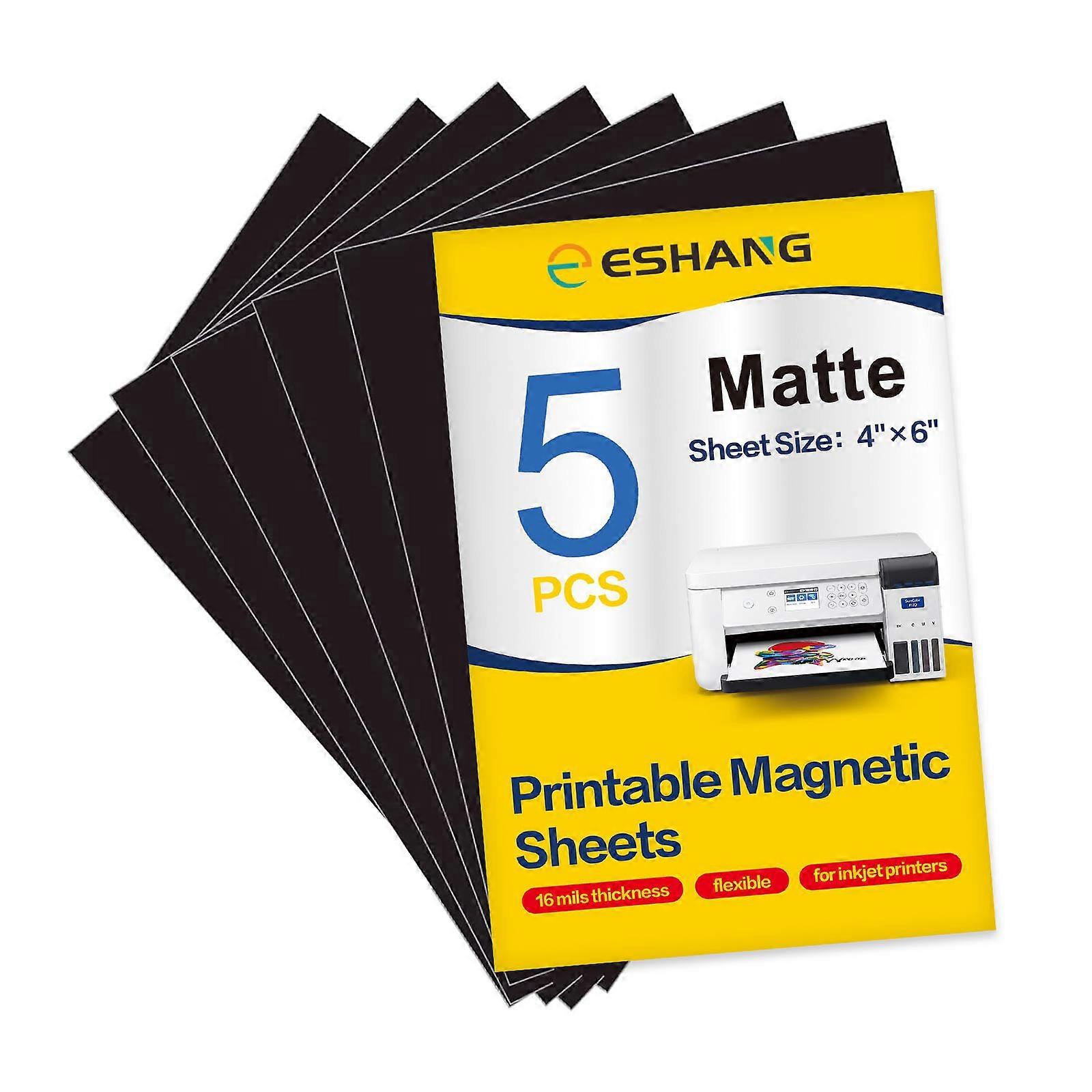 5/10 PCS Matte Printable Magnetic sheets Non Adhesive 13.5mil 0.4mm Thinckness 4 x 6 inches 4R Thick Magnet Photo Paper for Inkjet Printers