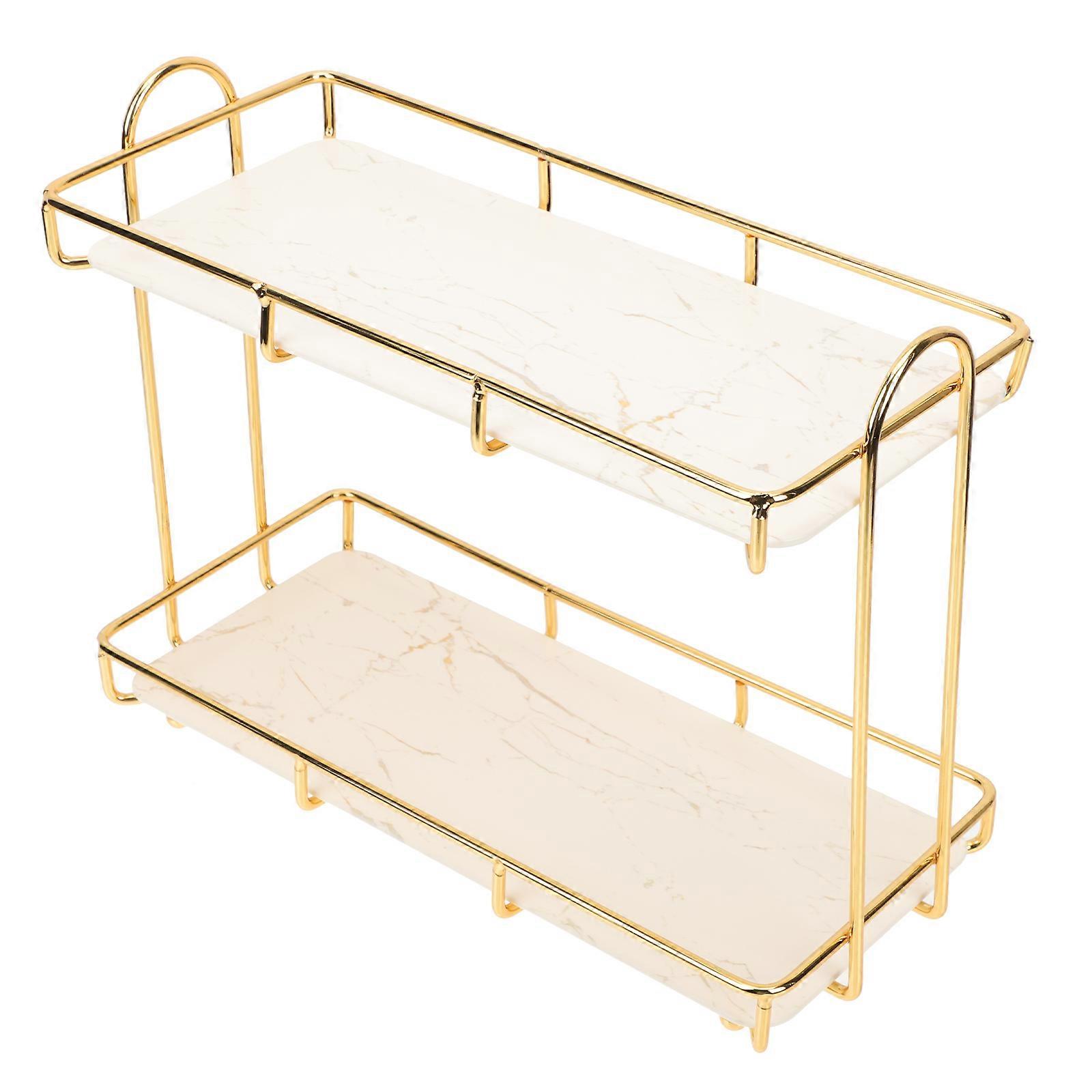 Bathroom Storage Rack for Storage 2Pcs White Makeup Stand Display