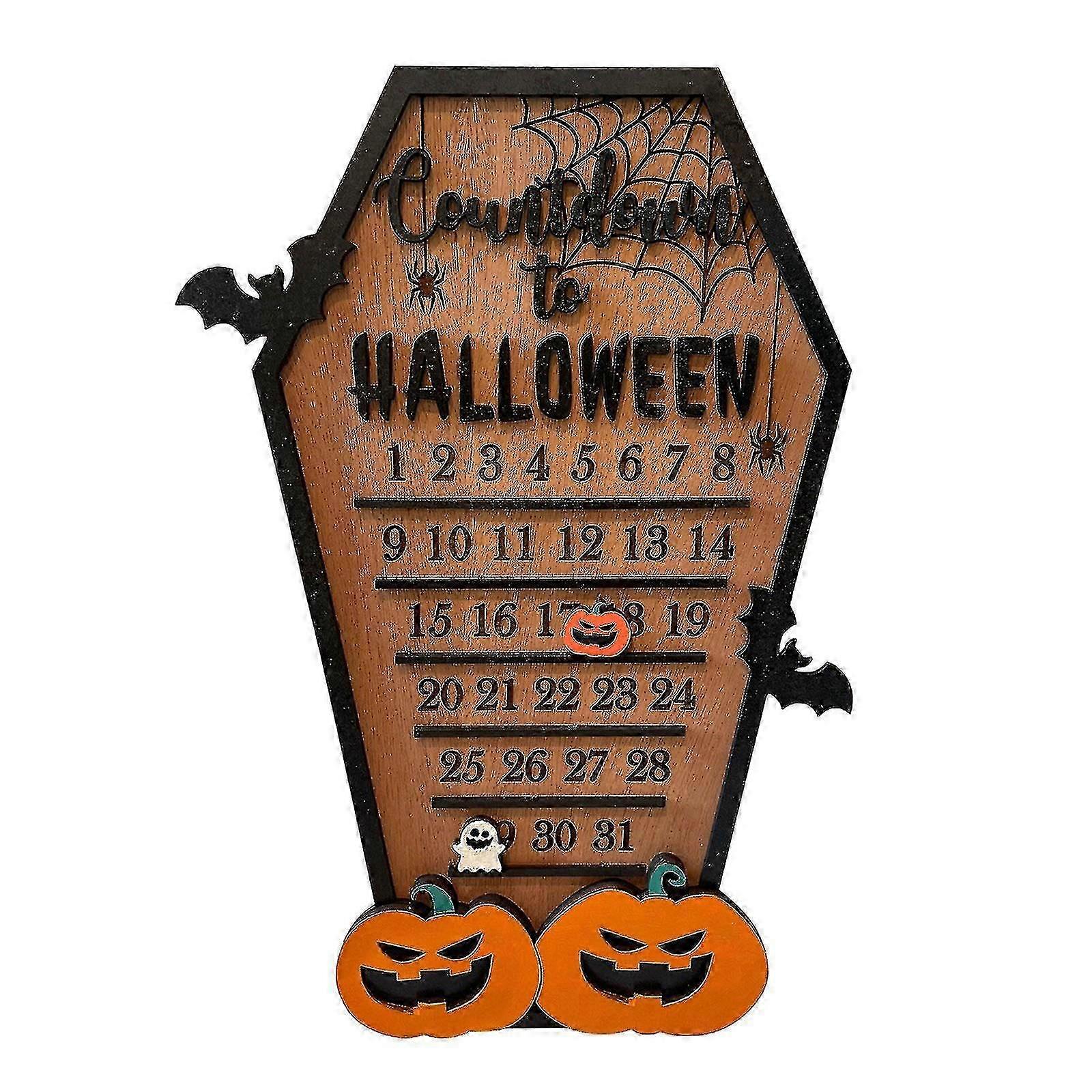 Halloween Diy Countdown Calendar Block/numbers For Kids, Classic Decoration