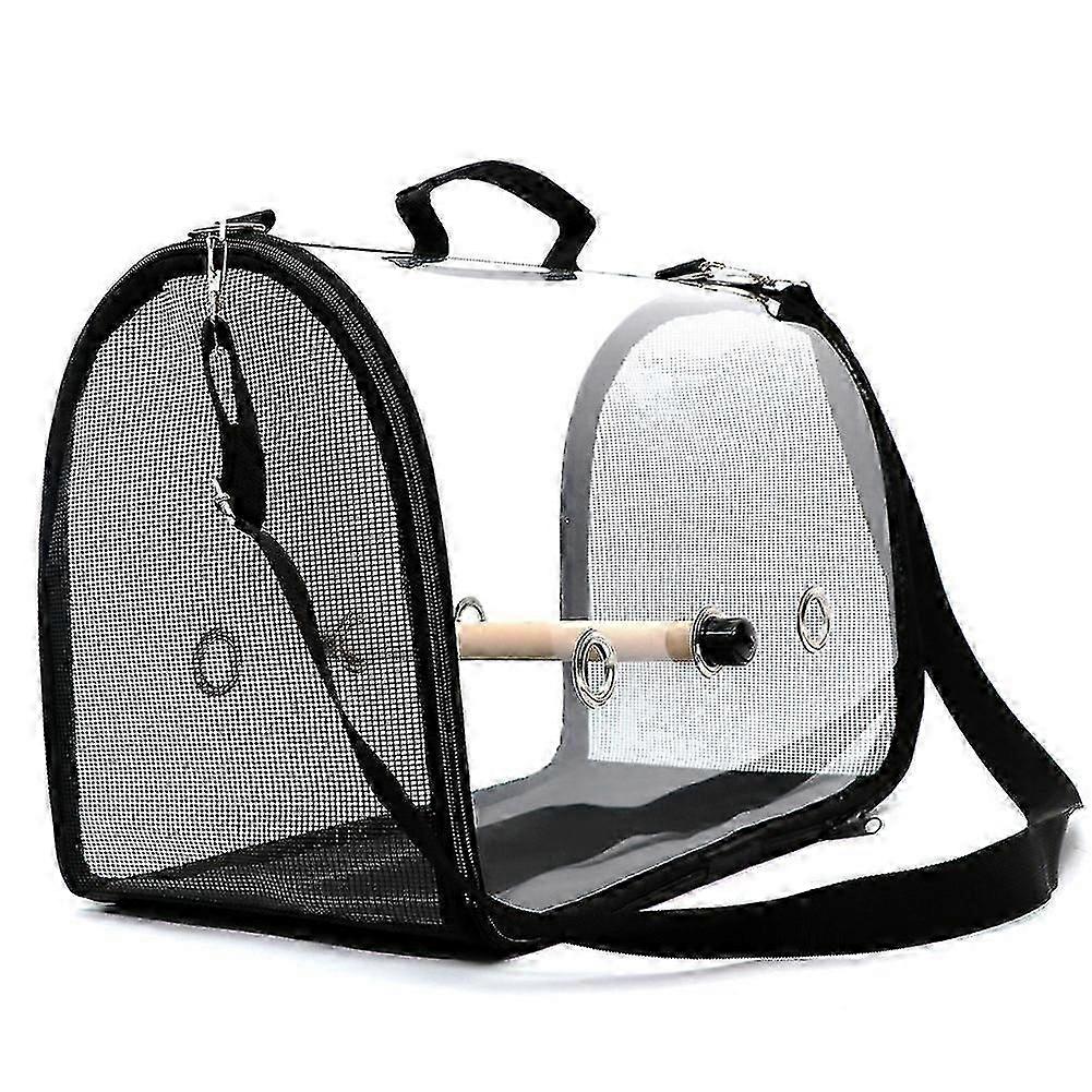 Letvægts Bird Carrier Cage Transparent Klar Pvc åndbare papegøjer Rejsetaske