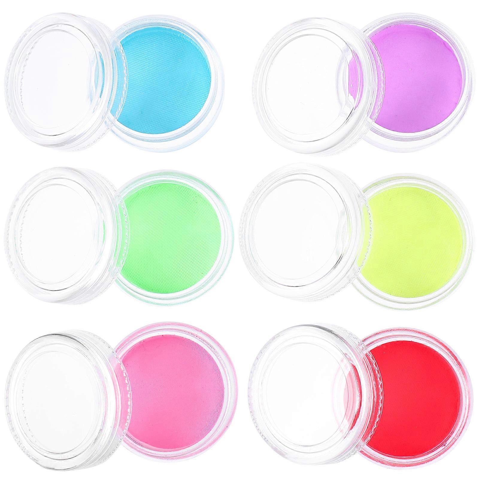 Portable Eye Liner For UV Illumination Events 3.7x3.7x1.8cm Assorted Color Waterproof 6Pcs