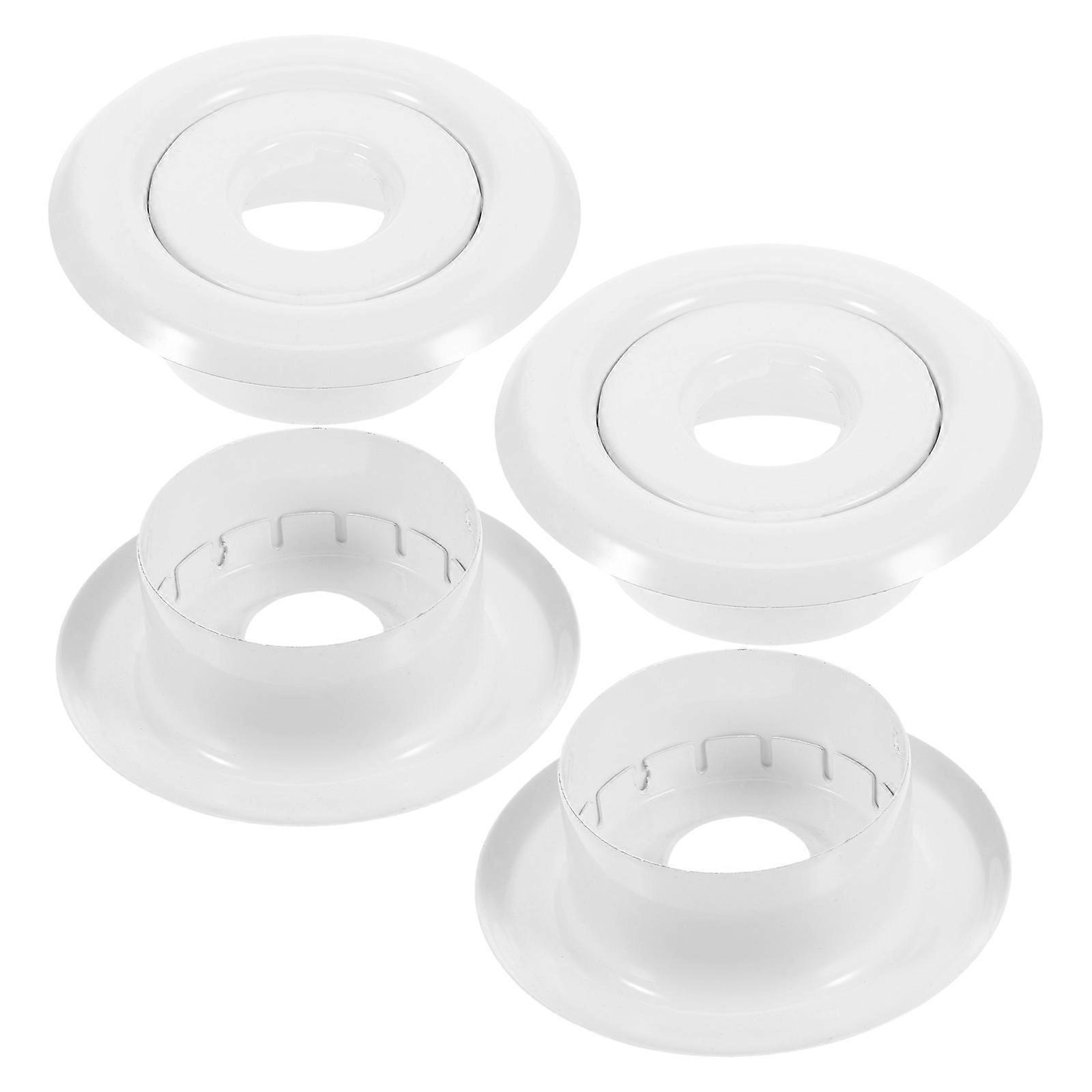 Ceiling Fire Sprinkler Escutcheon Cover in White Plastic 4Pcs Pack