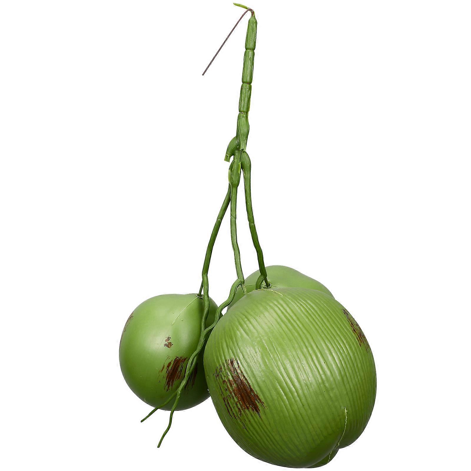 Artificial Coconuts Decoration Green Fake Coconuts for Decor 1 Bunch