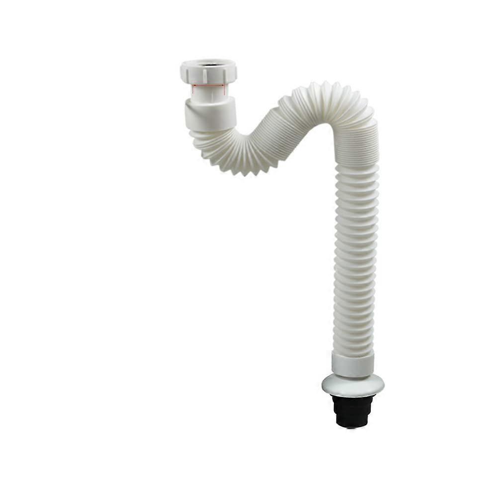 Flexible Drain Hose 1 1/2 Inch x 40 mm, Siphon or Odour Trap for Washbasin, Extendible from 285-780 mm GA016C002