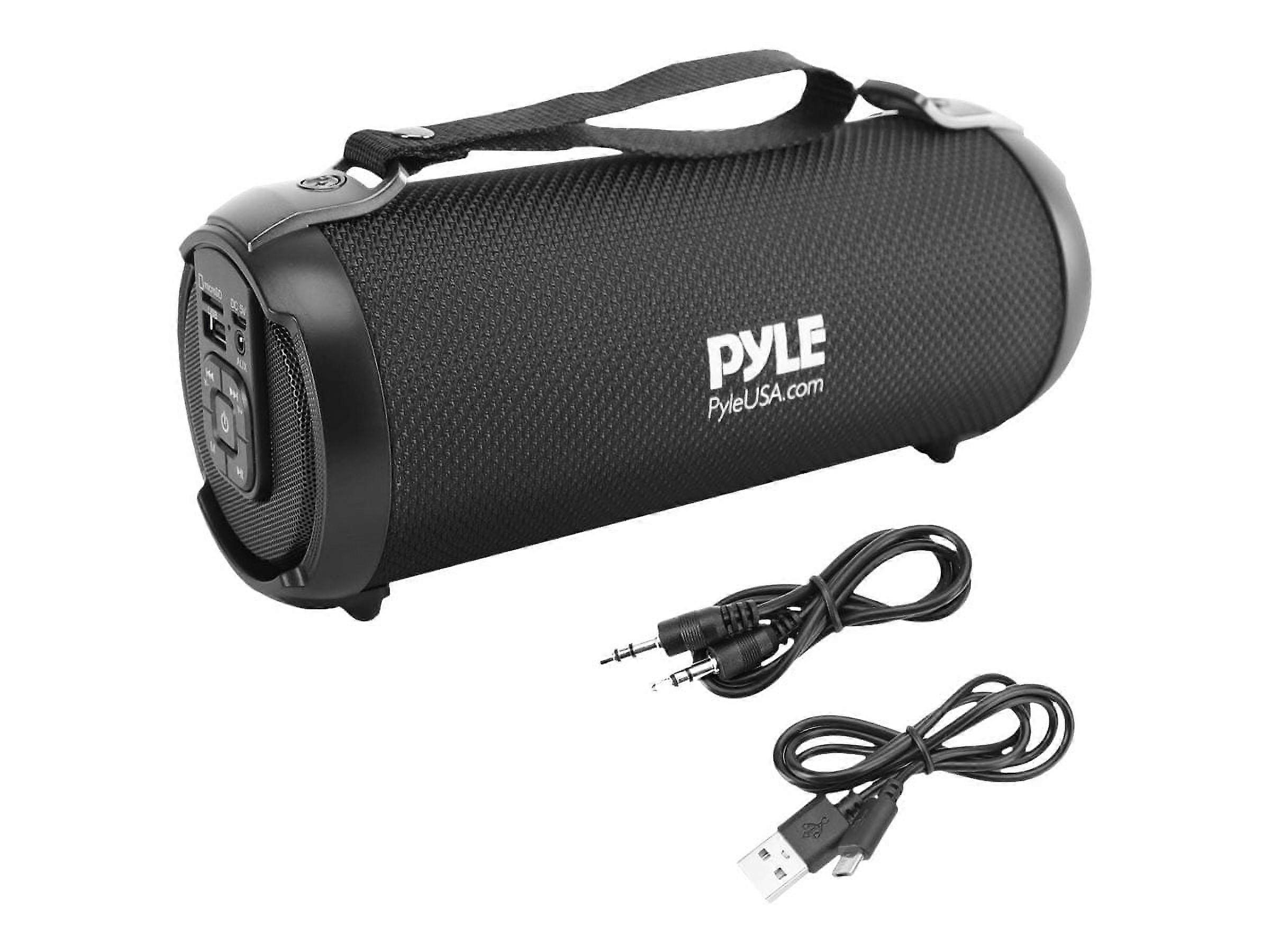 Pyle 100 Watt Rechargeable Wireless Portable Bluetooth Boom Box Speaker Barrel Loud Stereo System