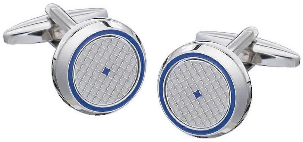 David Van Hagen Target Cufflinks - Navy/Silver