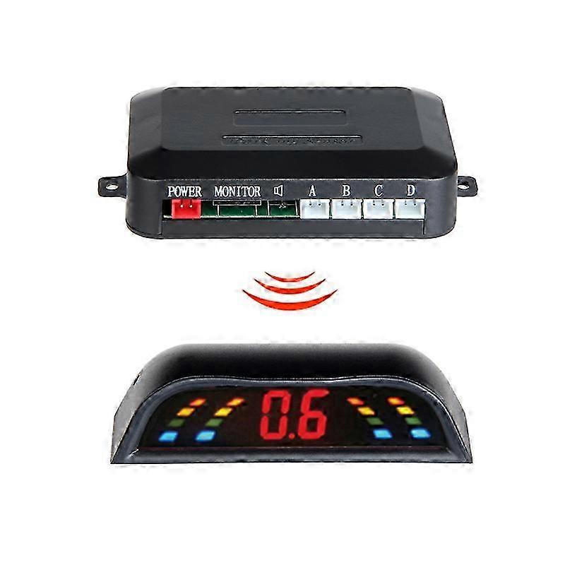 LED Wireless Parking Sensor Kit Parktronic 4 Sensors Auto Car Reverse Assistance Backup Radar Monitor System detector de radar 25-26