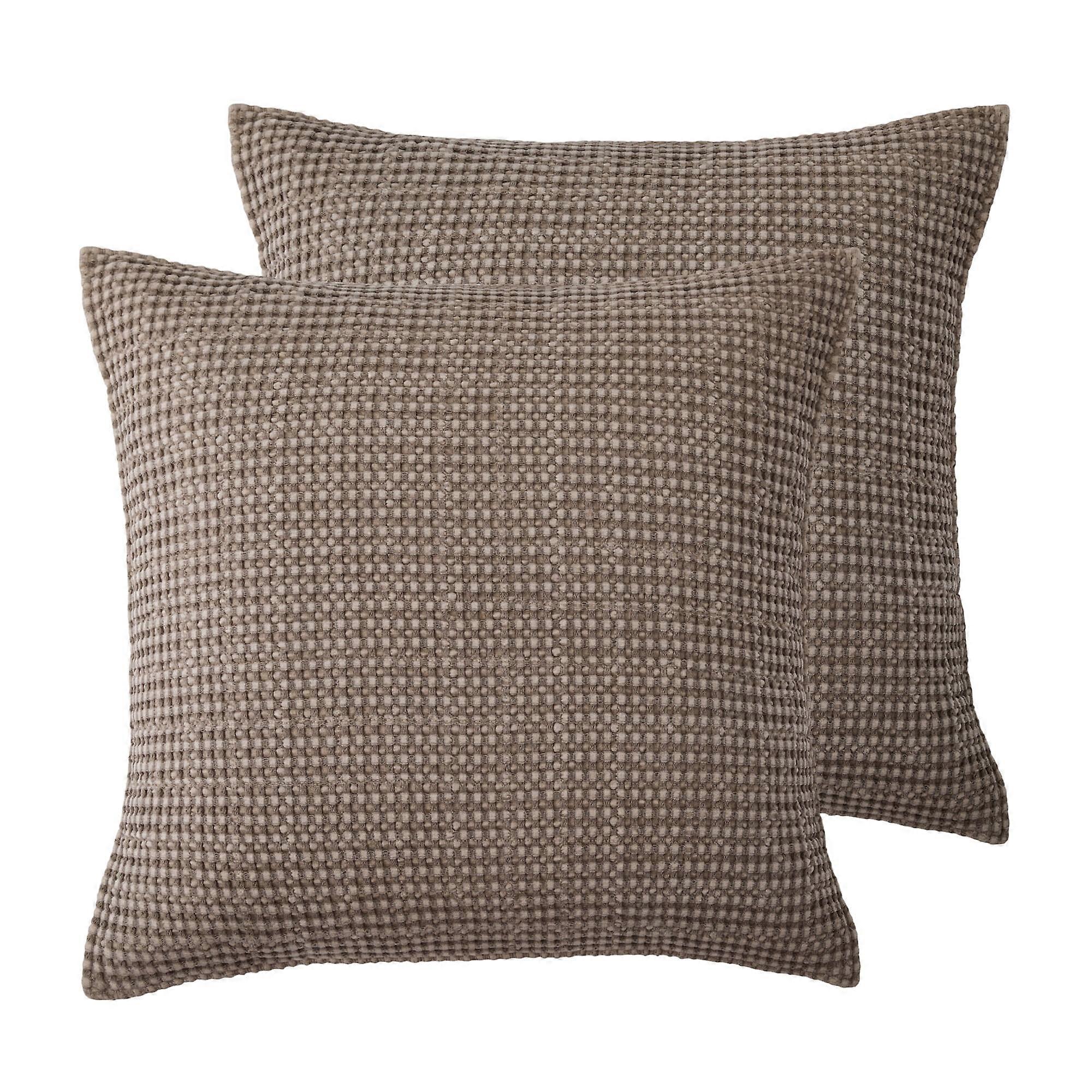 Levtex Home - Mills Waffle - Euro Sham (Set of Two) - Cocoa - Sham Size (26 x 26in.)