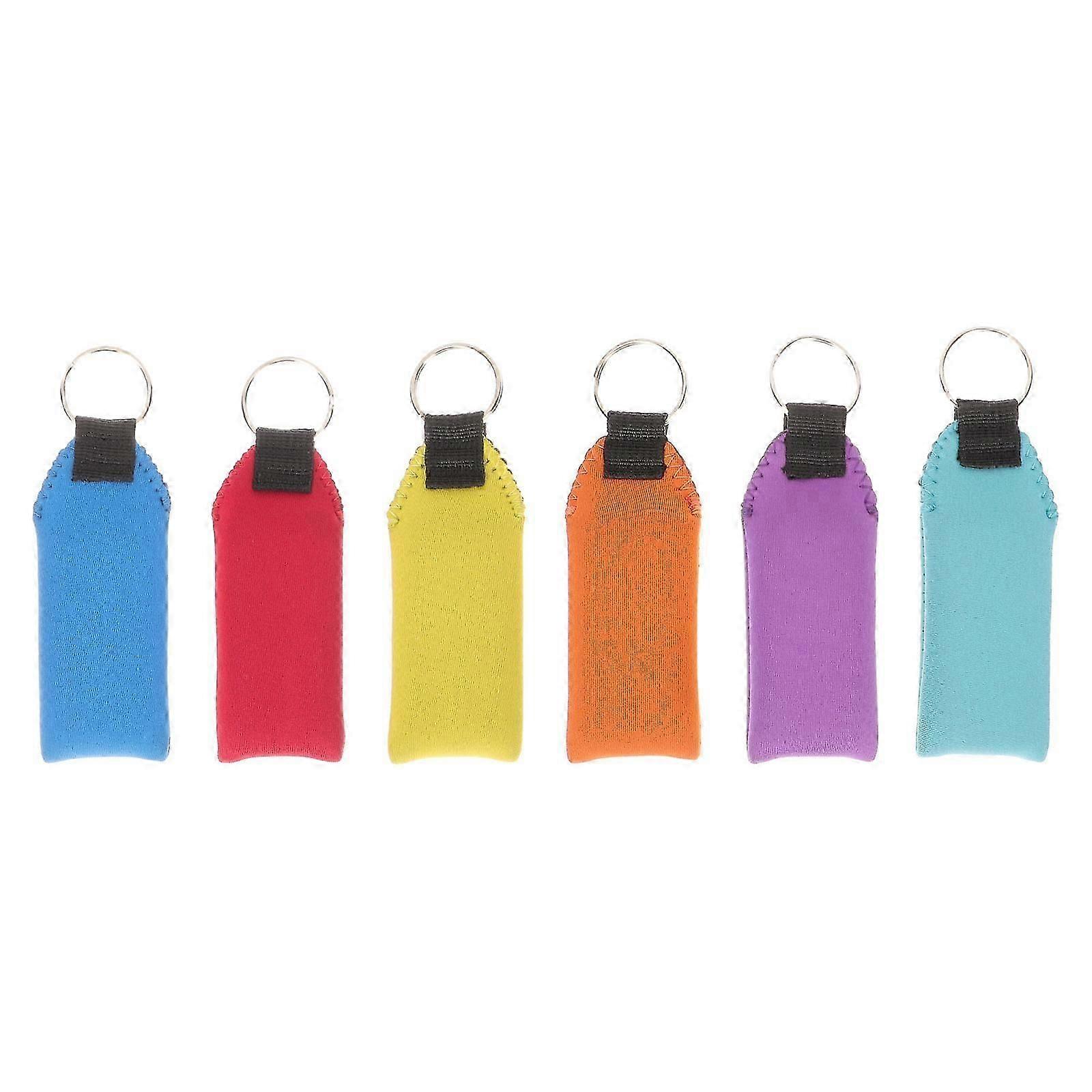 6Pcs Floating Neoprene Boat Keychains Floating Keychain Pendants Key Ring Accessories