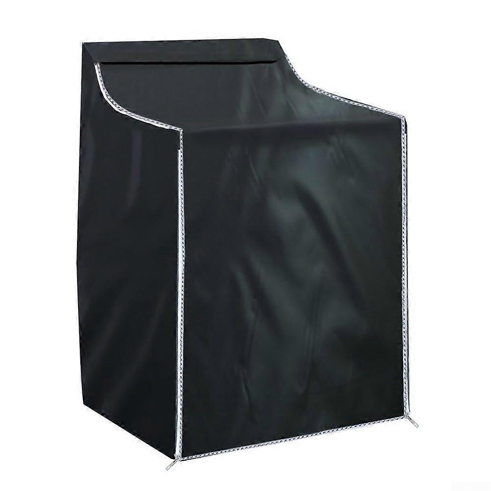 Washing Machine Cover Waterproof AntiDust For  Front Load Washers With Zipper Access Adjustable Design Black