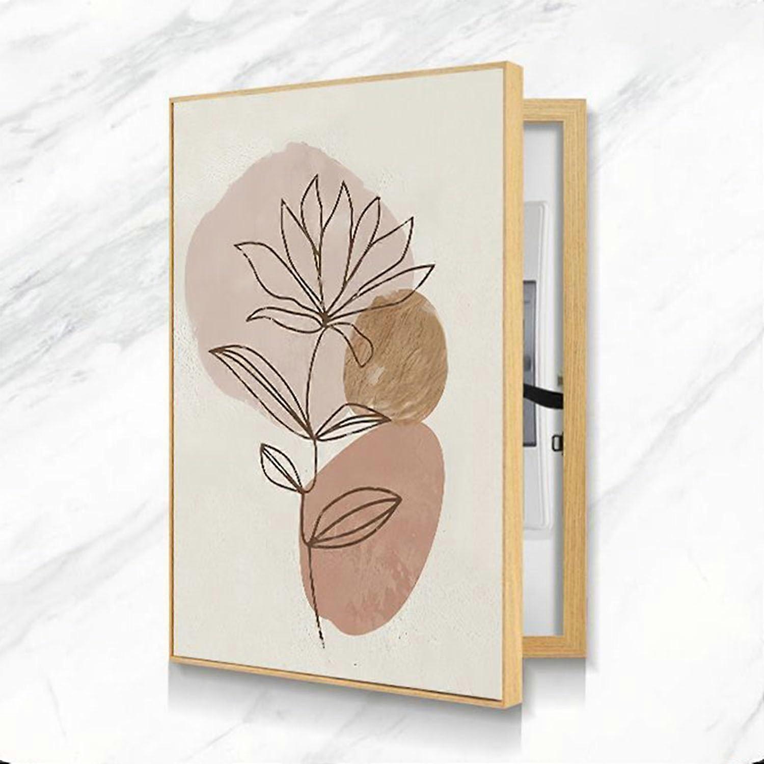 Electric Meter Box Cover, Decorative Painting, Detachable Design, 40x50 Size, Right 02 Meter Enclosure