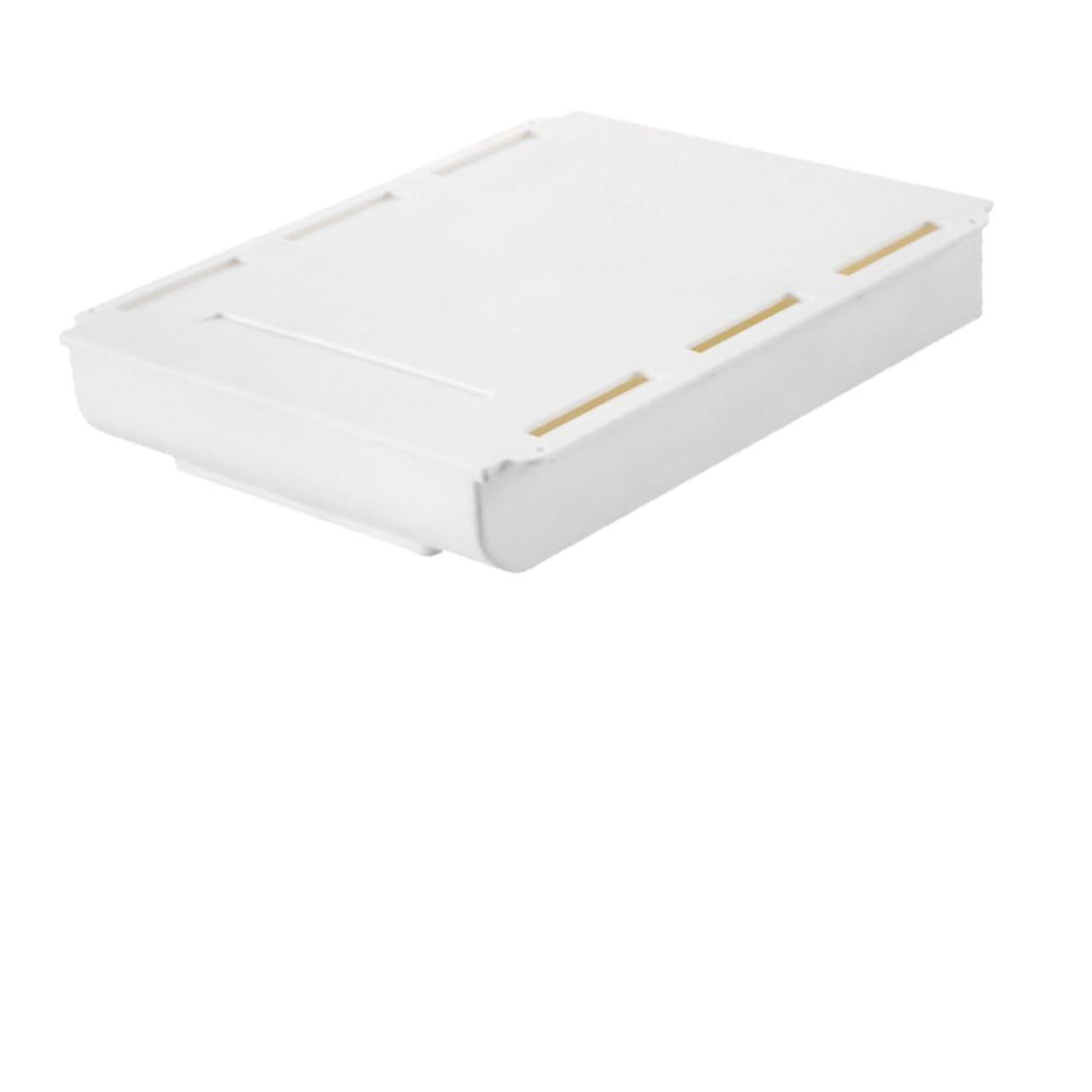 Under Desk Drawer Storage Box Adhesive Hidden Desktop Organizer For Pens Scissors USB Cables Large Plastic Office Home