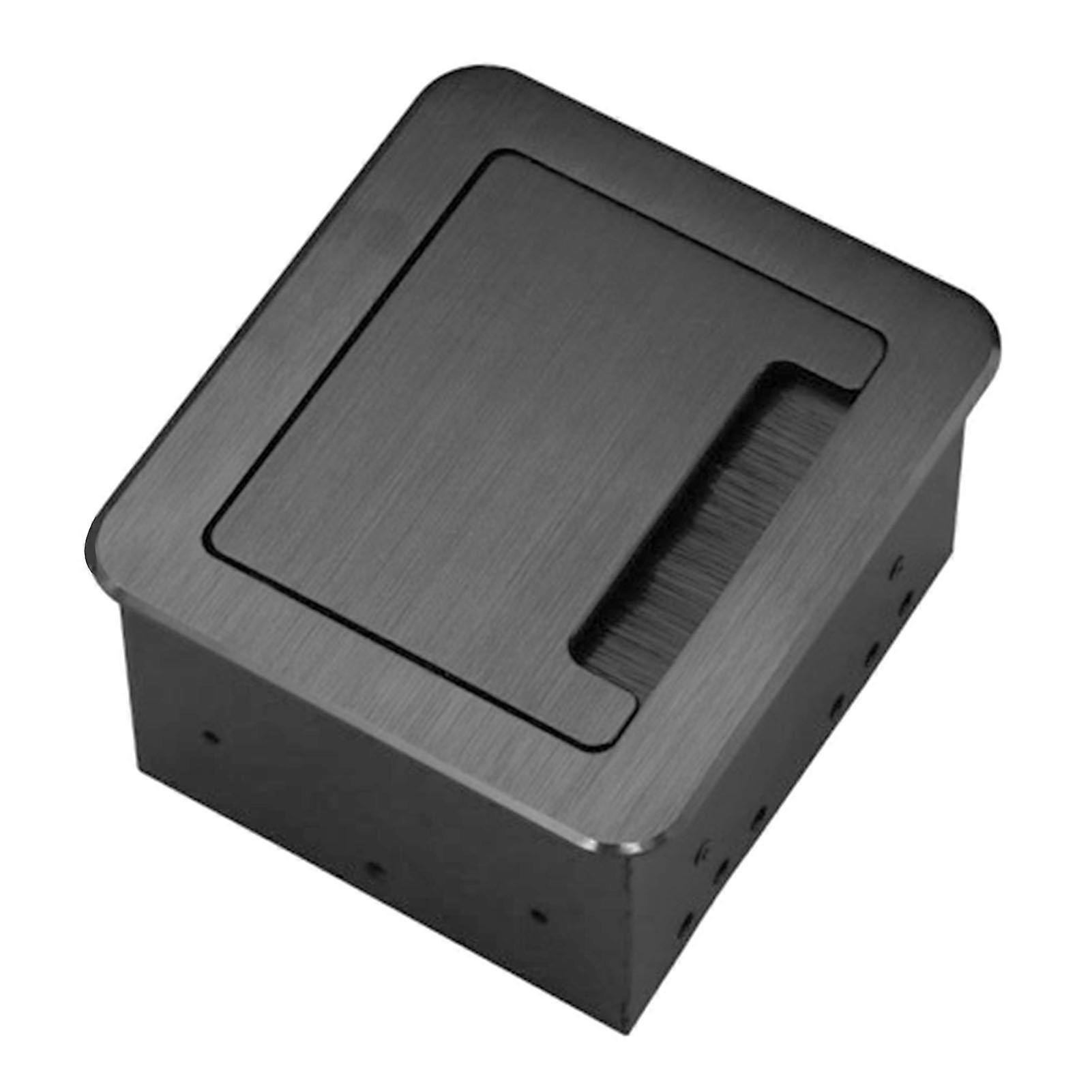 Embedded Socket Box 3 Hole Outlet and VGA Information Port Concealed Table Receptacle for Household Office AC250V 13A 