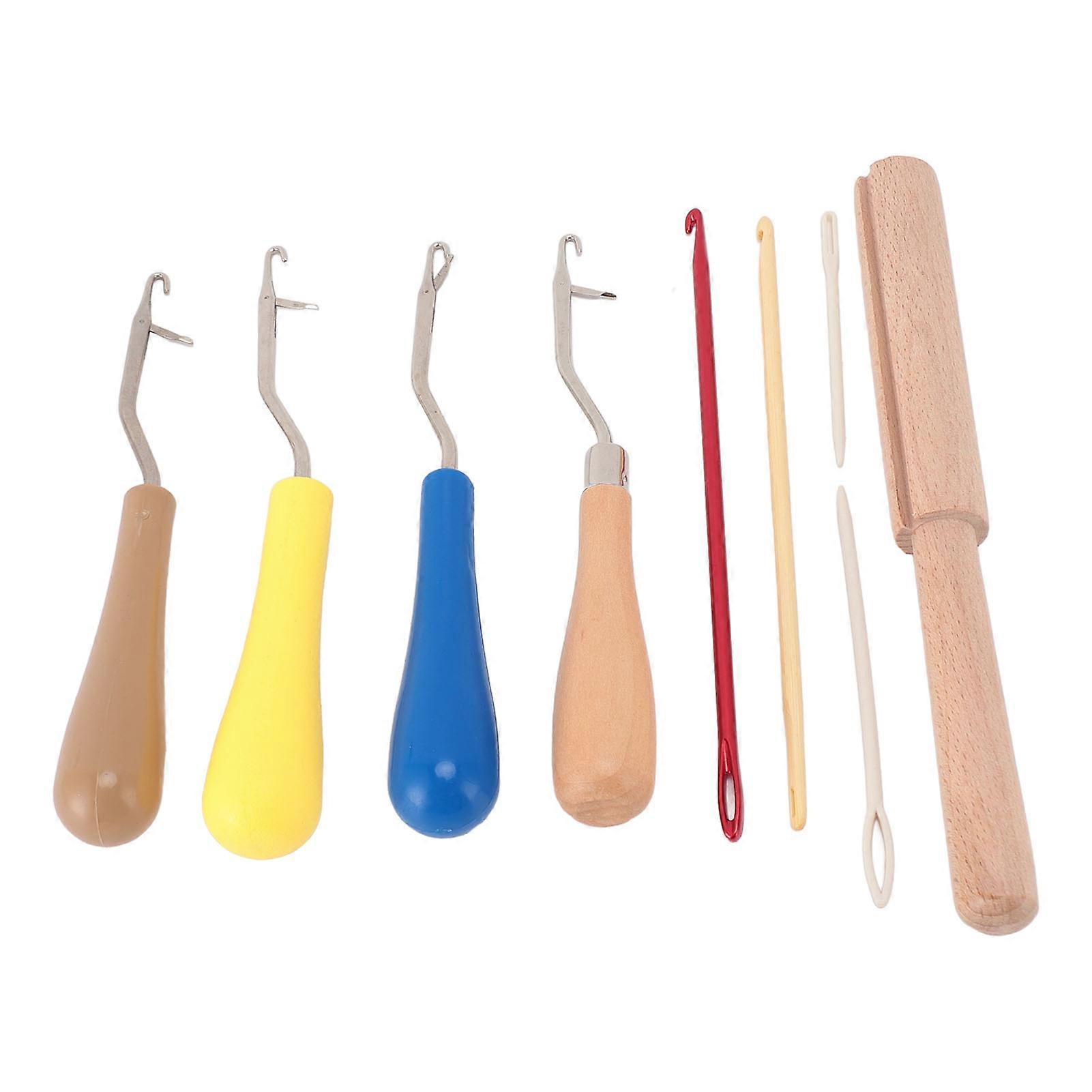Latch Hook Tools Bent Latch Hook Kit Crochet Needle Hook Tool for Carpet Making DIY Craft Repairing Socks 