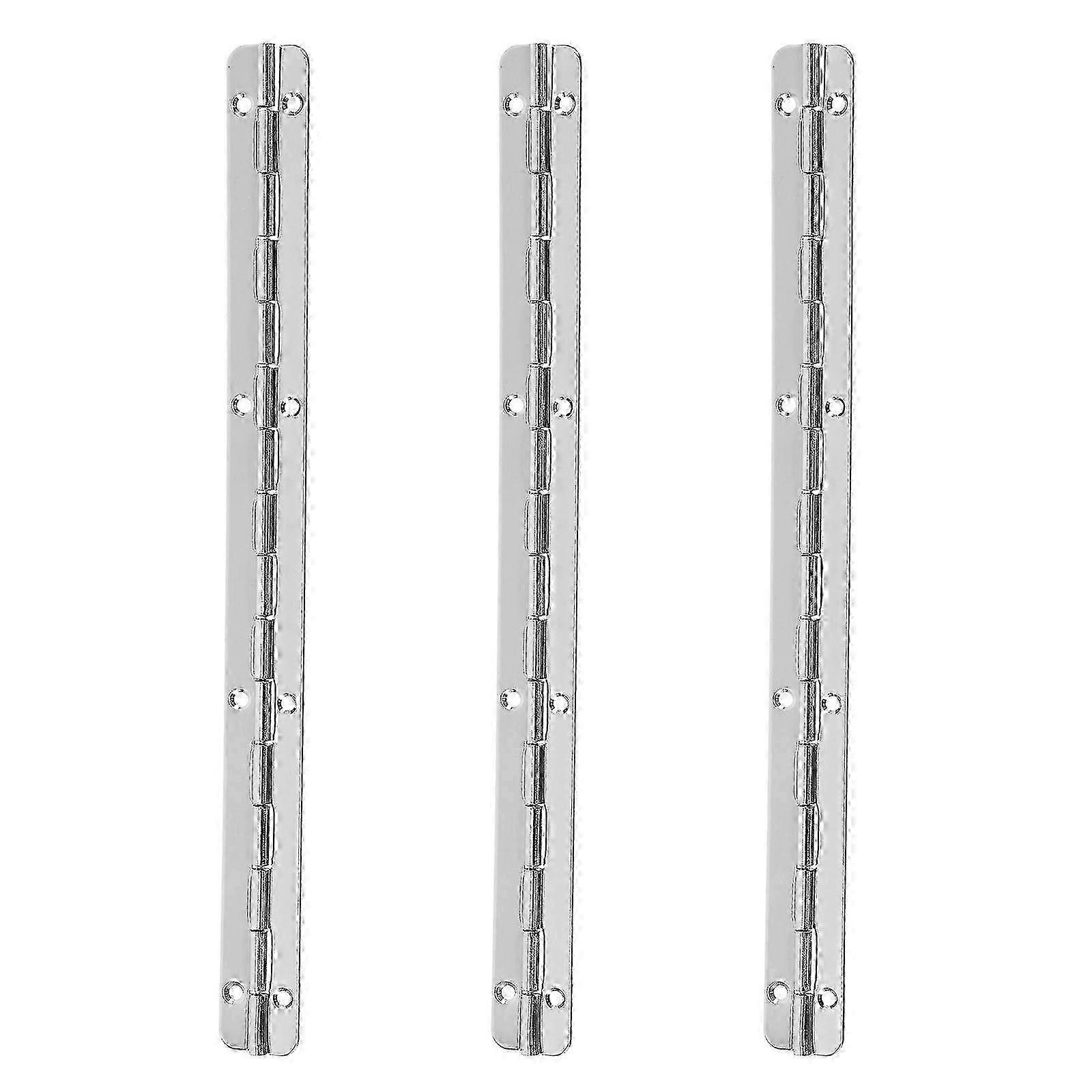 3-Pack Adjustable Continuous Hinges for Cabinets and Wooden Boxes