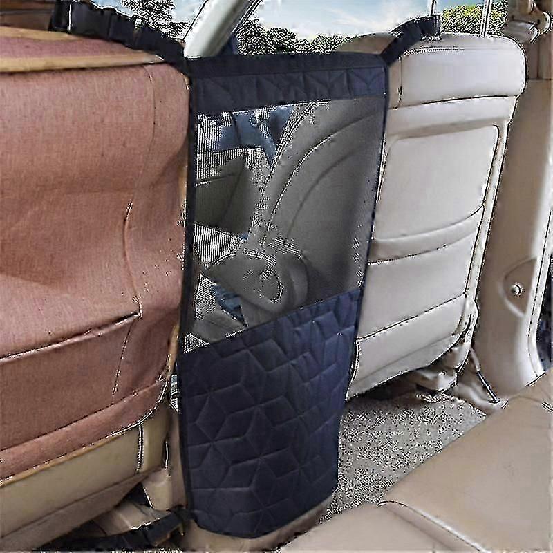 Car Dog Barrier Back Seat,pet Barrier Front Seat,dog Barrier For Car Between Seats,dog Net With Adjustable Strap Clips,easy To Be Installed Dog Barrie