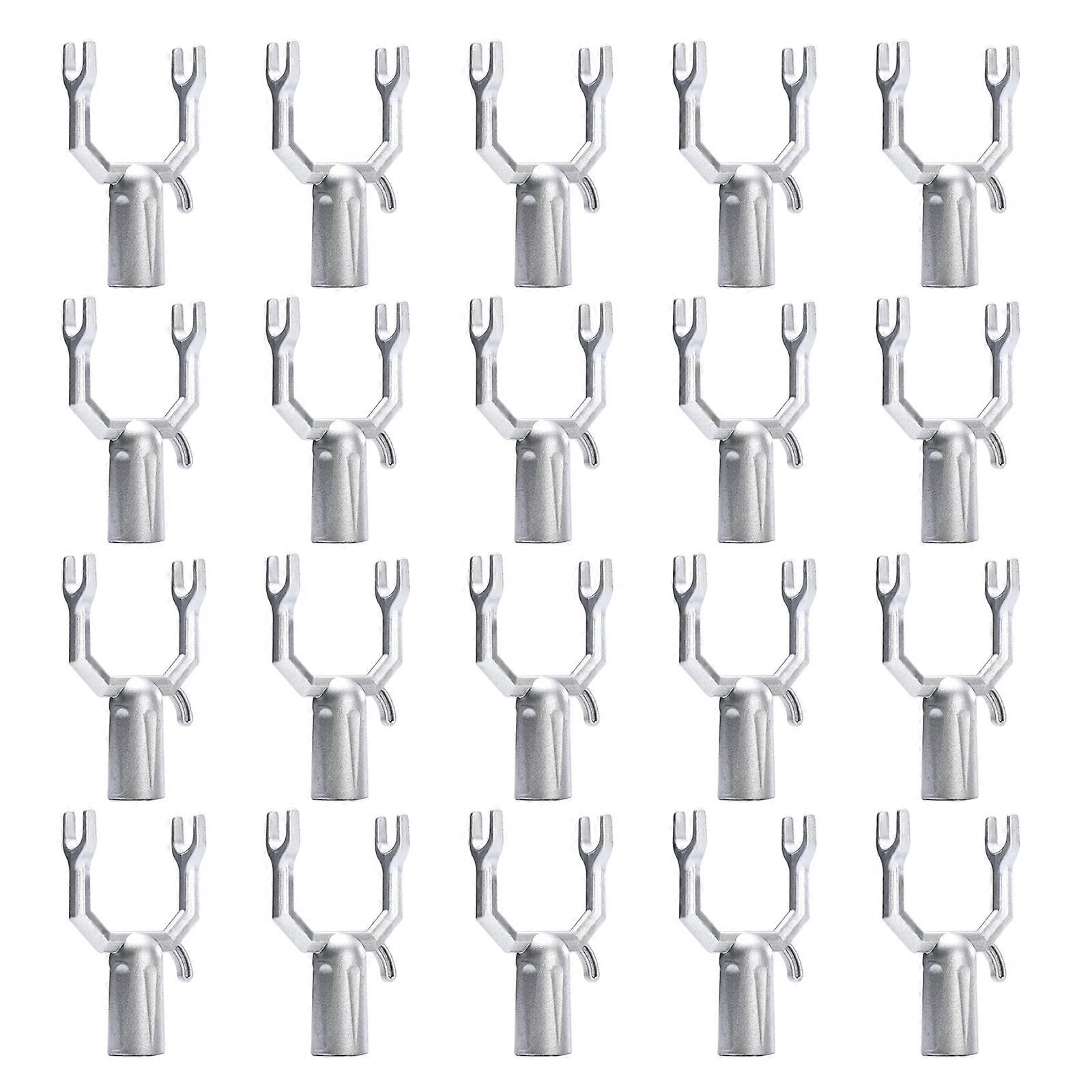 20Pcs Y Shaped Garden Stake Supports Zinc Alloy Materials 0.75in Inner Diameter compatible Multiple Poles Types Multicolor