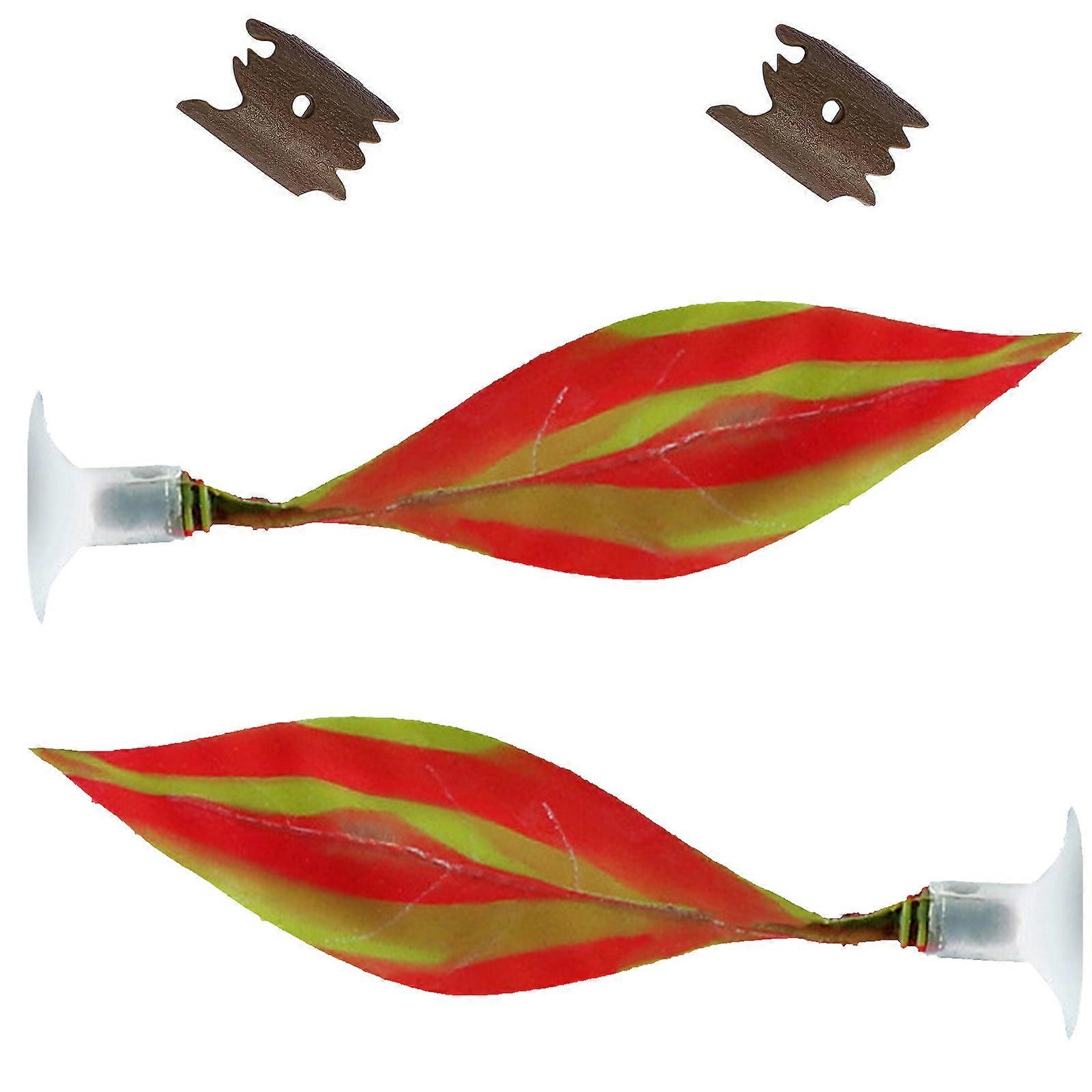 Silicone Leaf Fish With Secure Suction Cup Mounting  Red