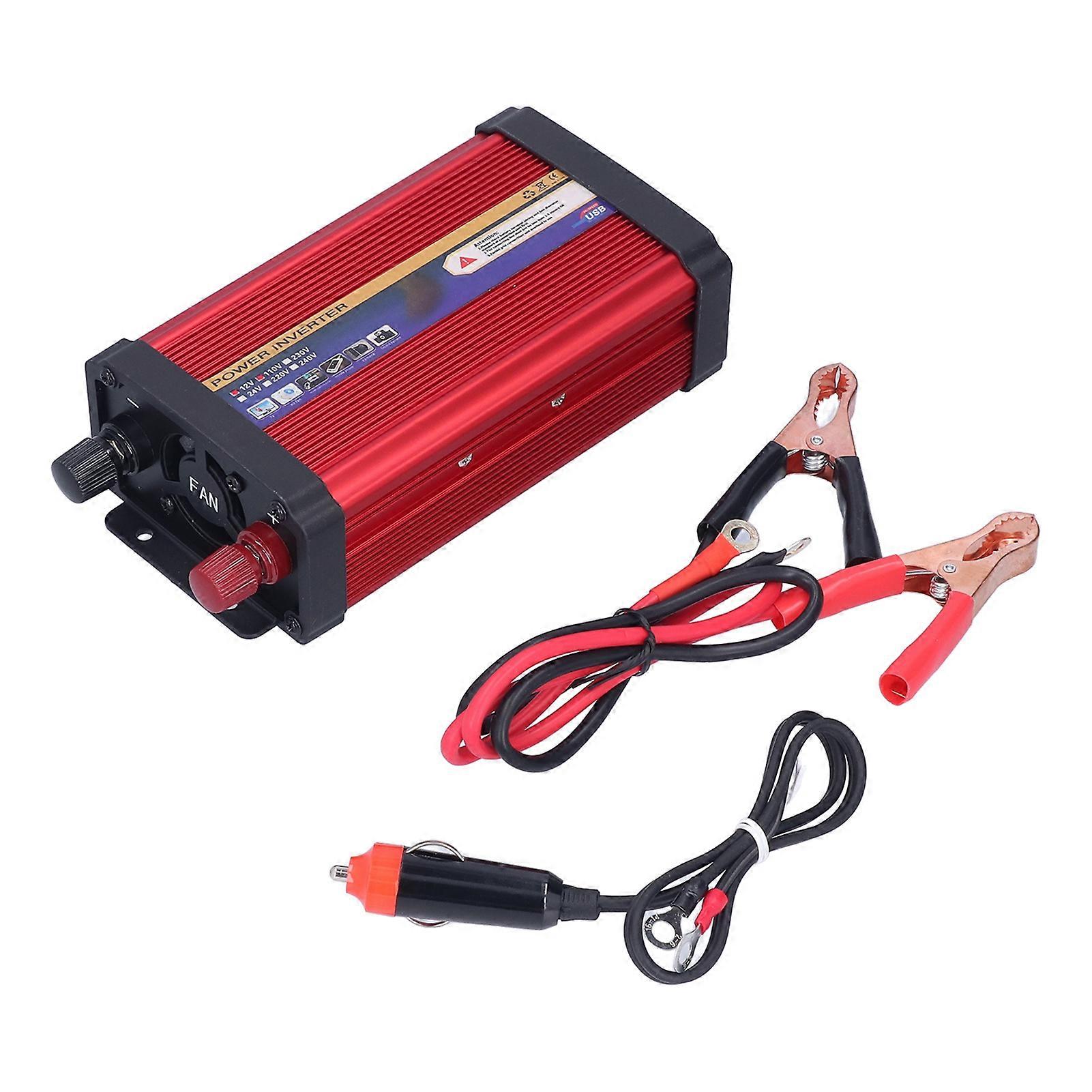Dual USB power inverter for vehicles with fast charging