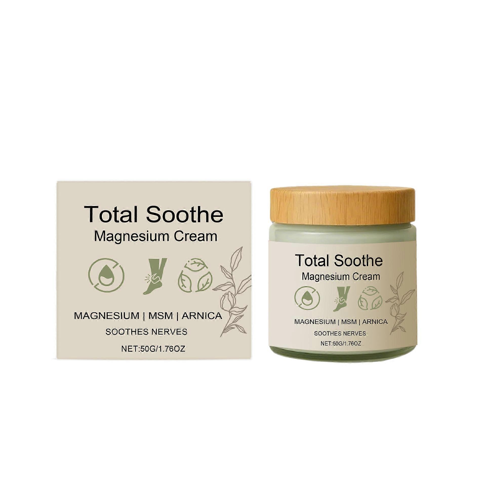 Total Relief Muscle Nerve Soothing Cream, Magnesium Massage Formula Fast-Acting for Back Neck Hands Knees