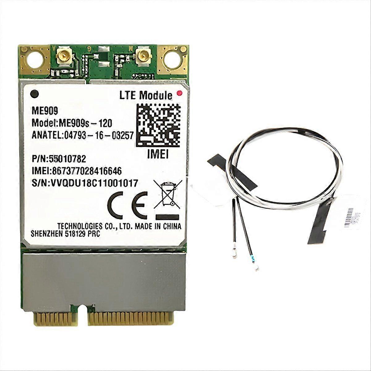 ME909S-120 Mini Pcle 4G -moduuli+2XAntennas LTE (FDD) 4G WCDMA GSM IPV4 IPV6 langaton 4G-sovitin