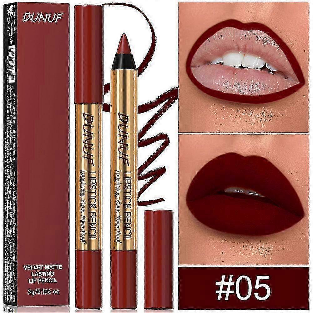 6-color Non-stick Lipstick Pen Easy to Color Matte Long Lasting Lip Gloss