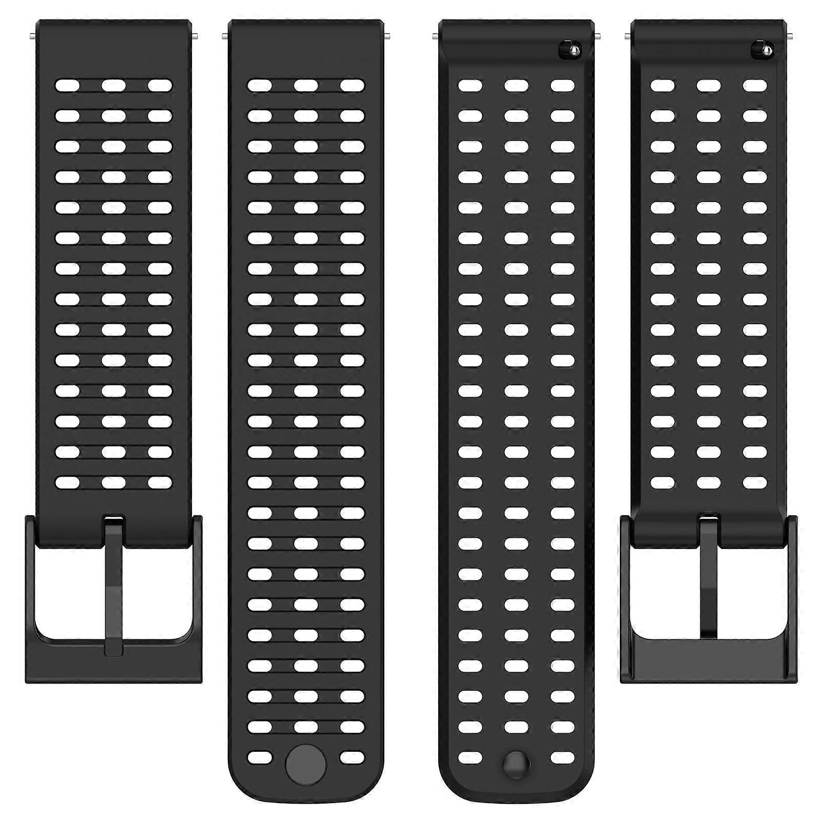 Strap For Compatible with Vertical/9 Peak Pro/9 Peak/5 Peak  22 Mm Black Soft Silicone AirHole Wristband Replacement