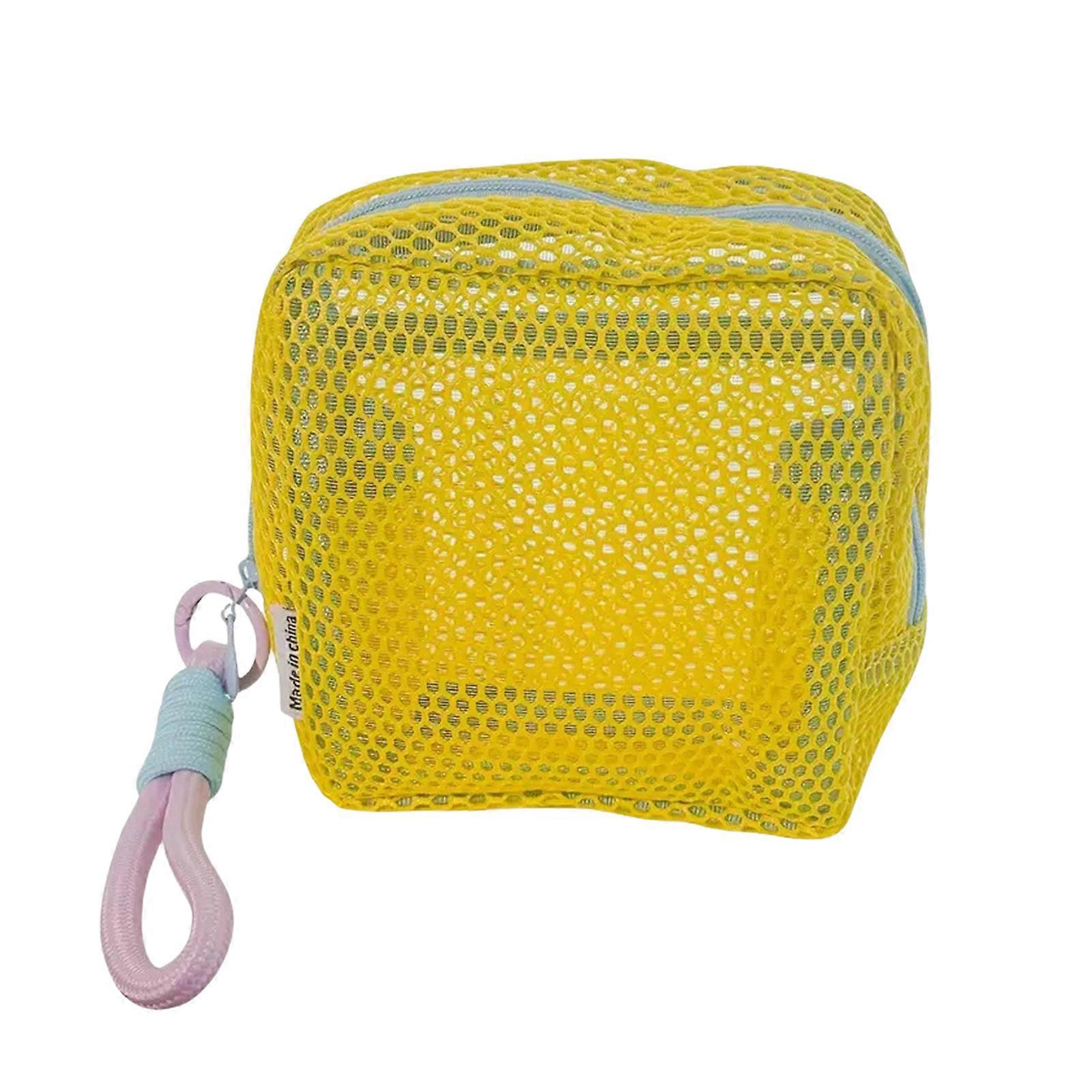 Travel Friendly Toiletry Storage Bag Water Resistant Polyester Materials Multiple Interior Pockets For Organization  Yellow