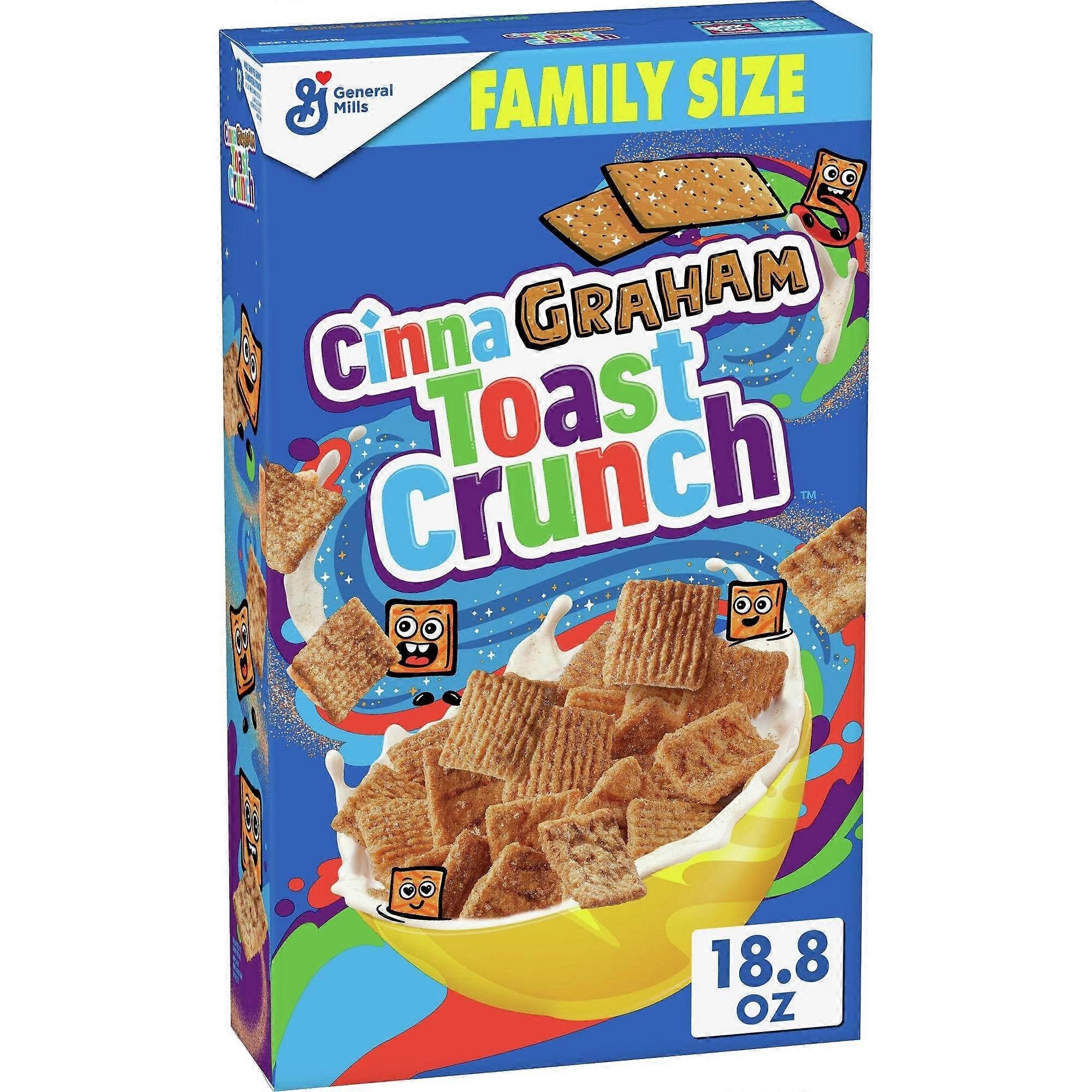 Cinnagraham Toast Crunch דגני בוקר בגודל משפחתי, 18.8 אונקיות