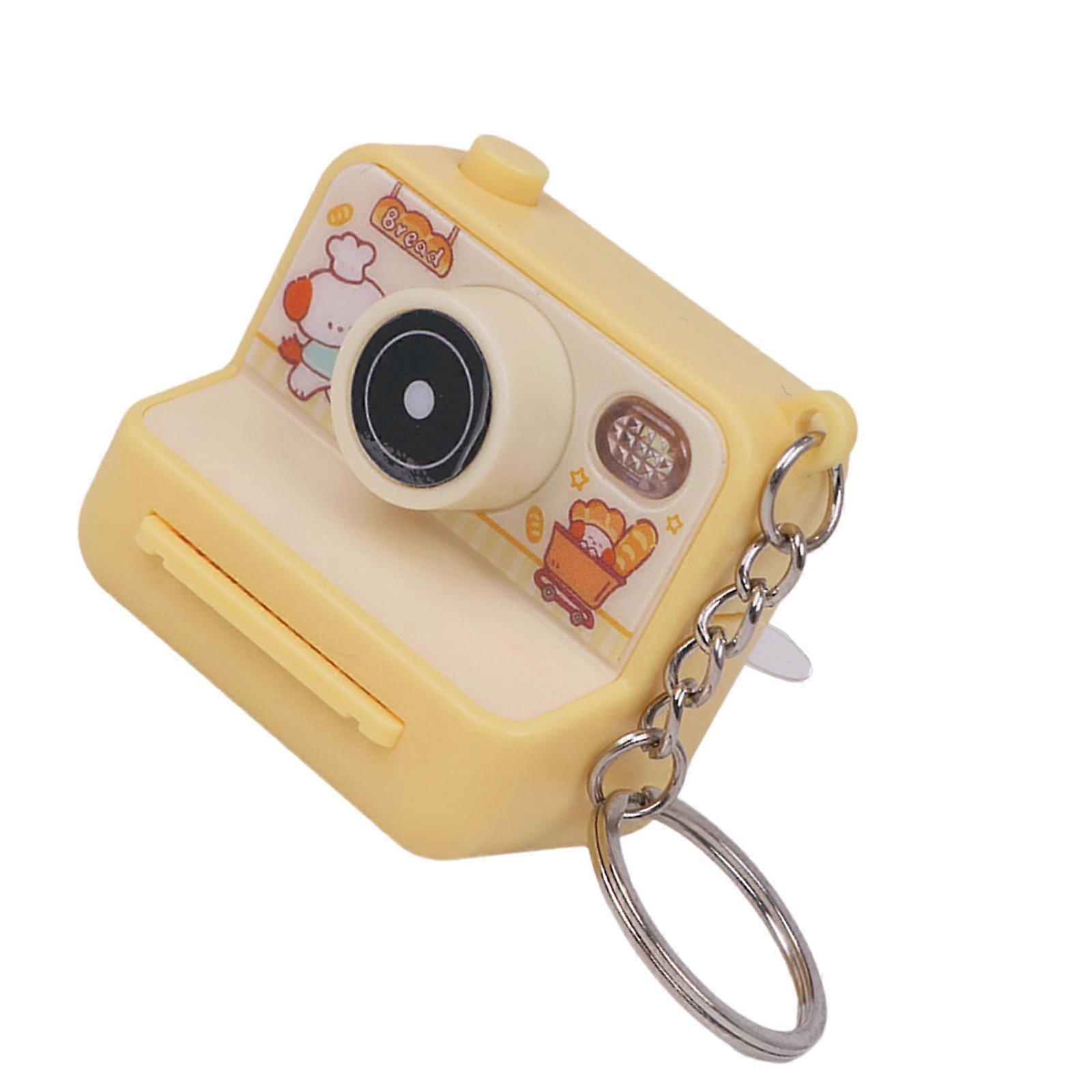 Mini Imitation Camera Keychain with Sound and Light Effects Portable LED Key Ring Ornament for Space Enthusiasts Multicolor