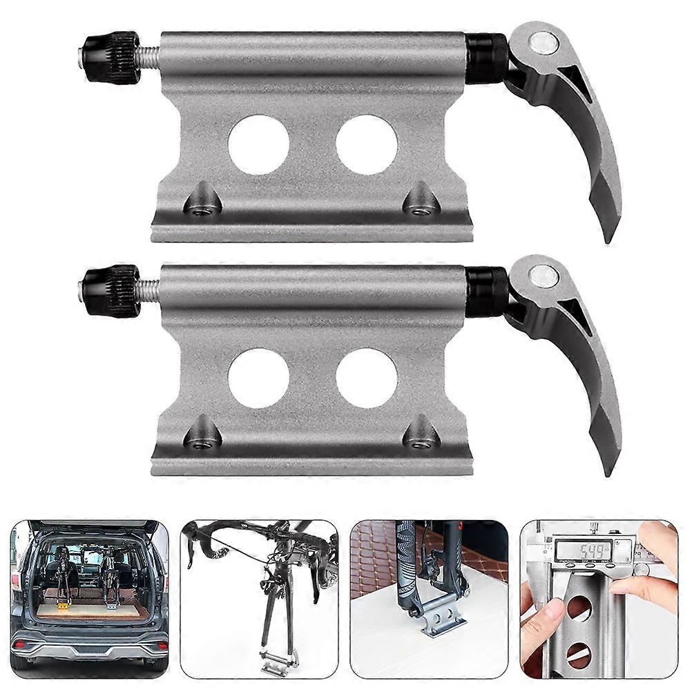 Aluminum Alloy Front Wheel Fork Fixing Holder for Bikes 2Pcs